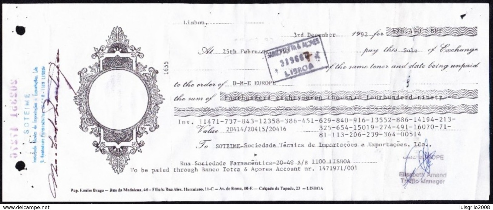 REVENUE / FISCAL, Portugal - Commercial Bank Letter / Papelatria Emílio Braga, Lisboa - Covers & Documents