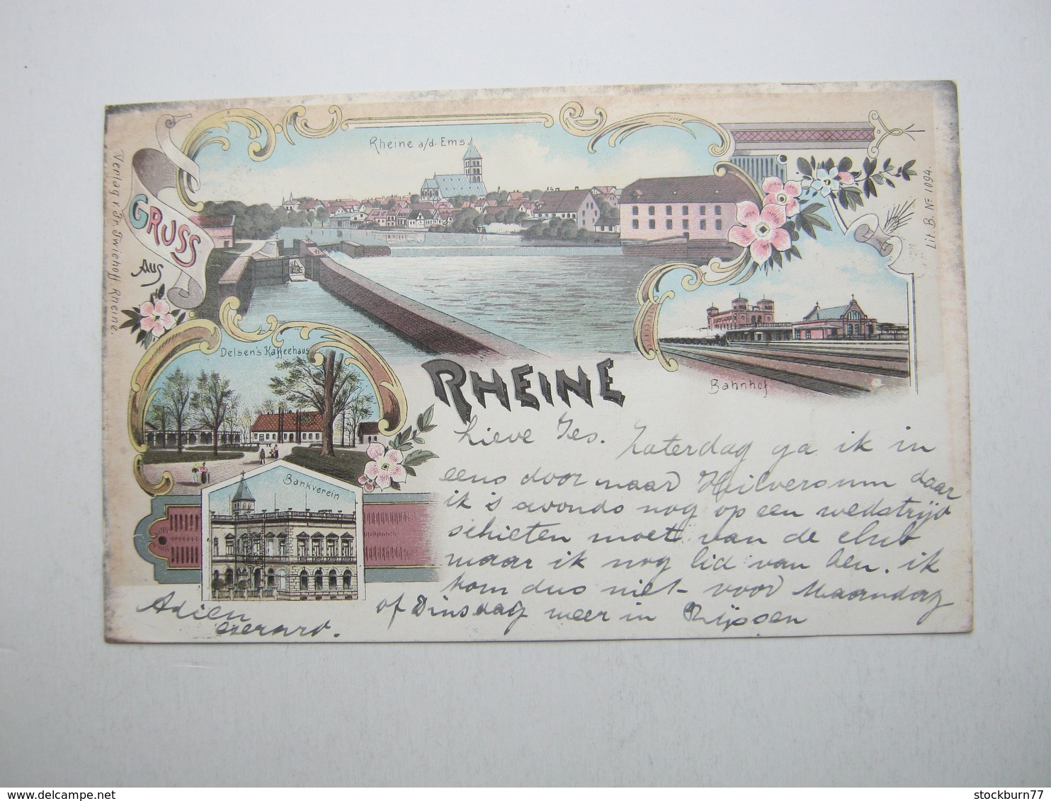 RHEINE,  Bahnhof ,Schöne Karte  Um 1900 - Rheine