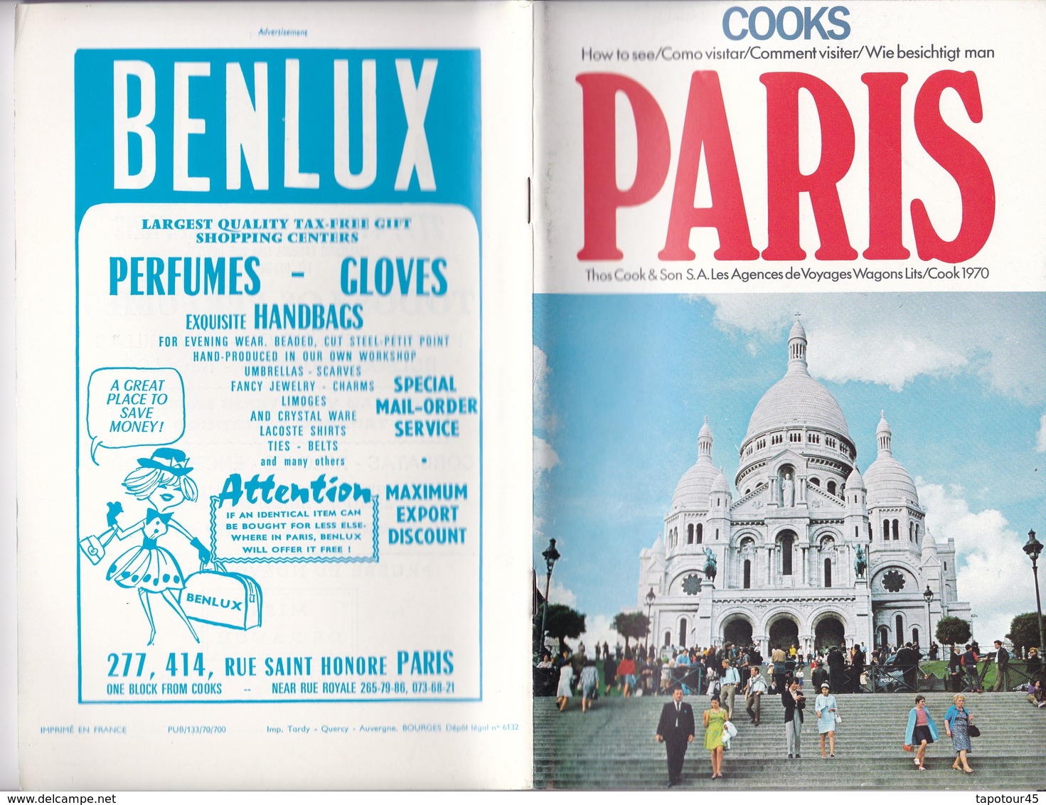 C 9)  Paris Cooks 1970  (70 Pages   Fmt B 5) - Europa