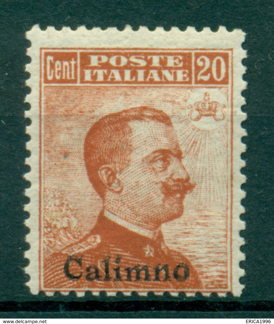 V9223 ITALIA OCCUPAZIONI EGEO CALINO 1917 Senza Filigrana Sovrastampato, MH* S. 9, Val. Cat. € 120, Buone Condizioni (MC - Aegean (Calino)