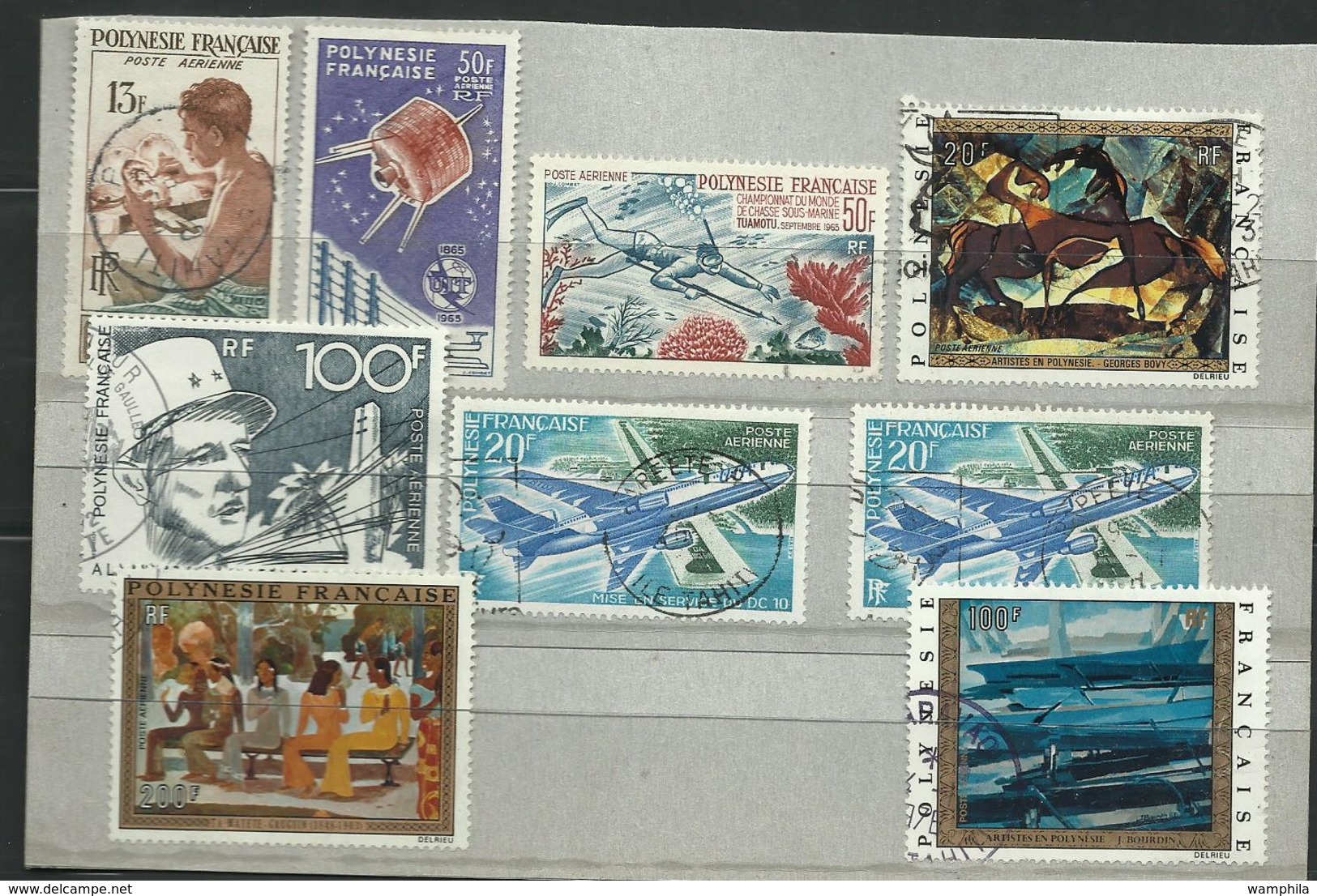 Polynésie  PA Oblitérés N° 1-10-14-65-70-74x2-75-81 + Postes Non Comptés, Cote YT 240€40 - Usati