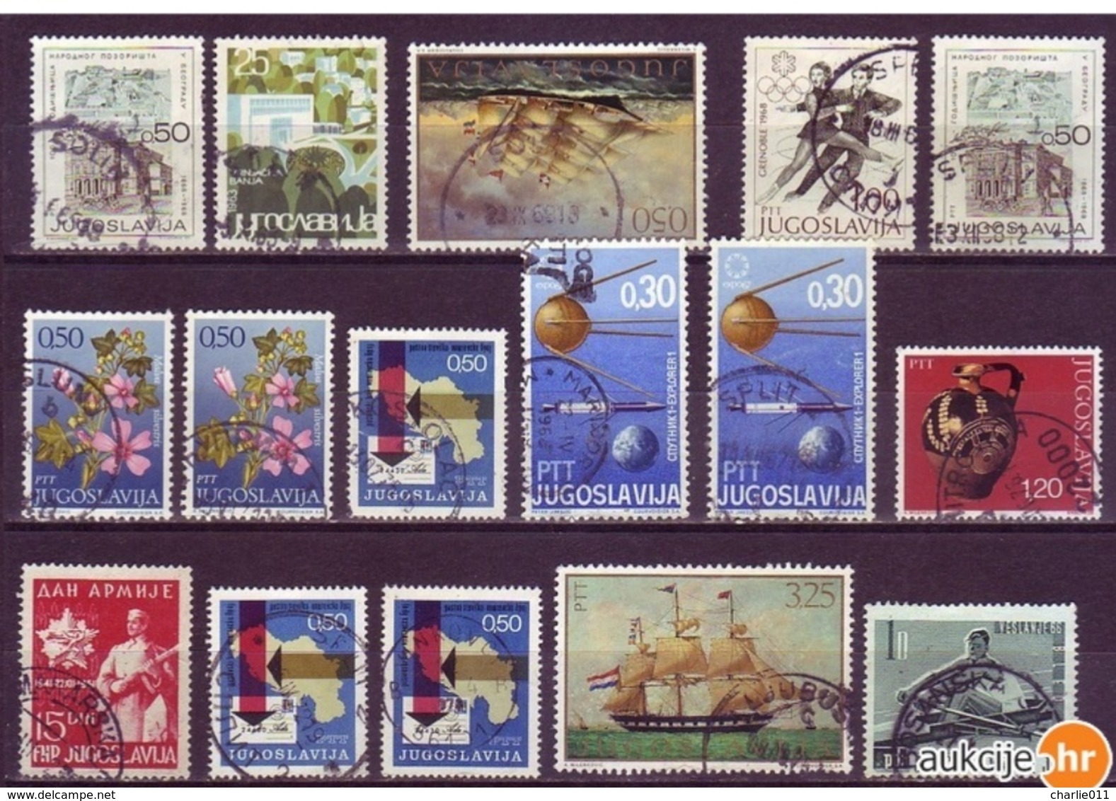 DIFFERENT POSTMARKS-LOT- YUGOSLAVIA - Colecciones & Series