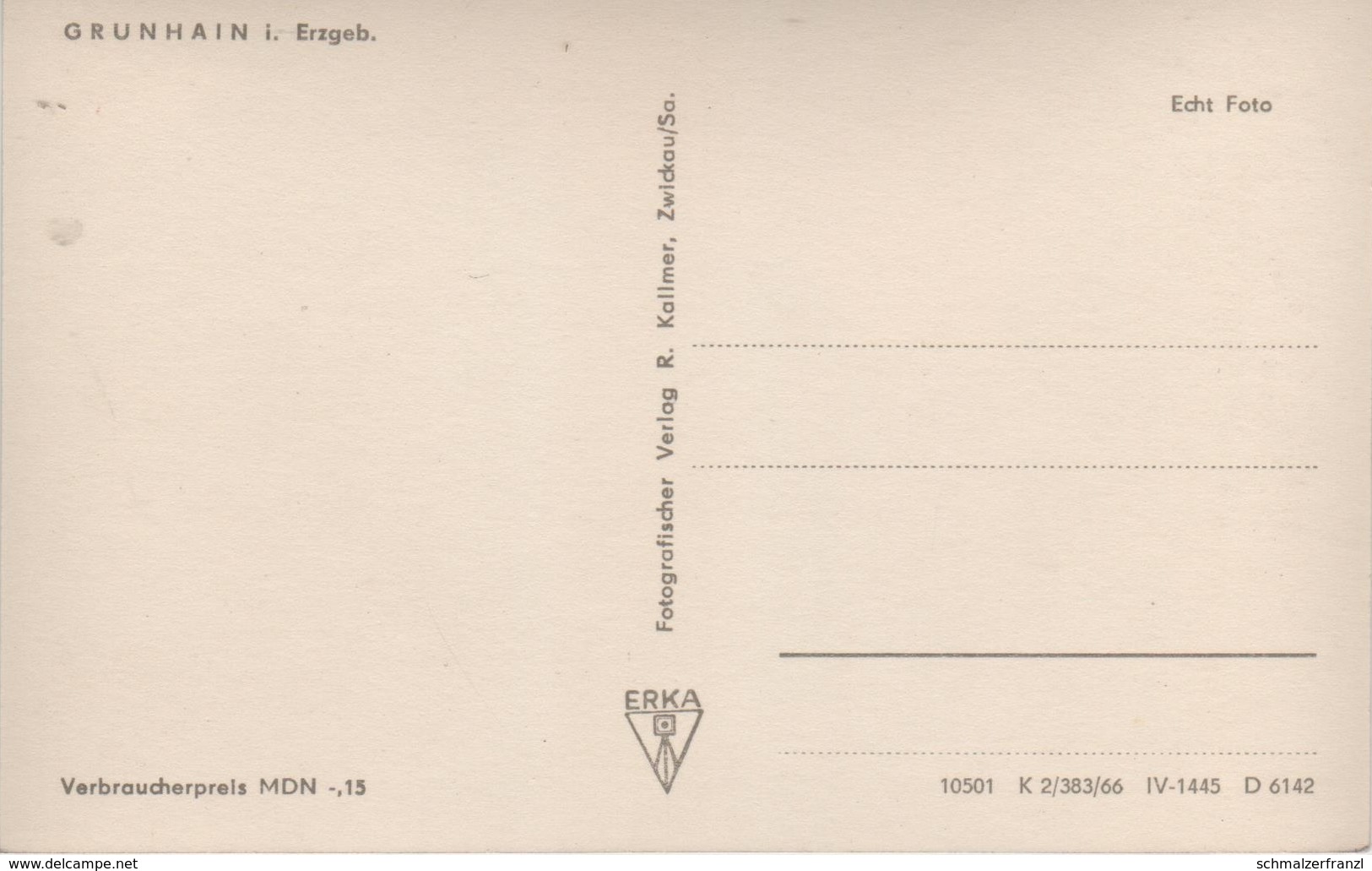 AK Grünhain Bäckerei A Beierfeld Aue Schwarzenberg Lauter Bernsbach Elterlein Waschleithe Schwarzbach Erzgebirge DDR - Grünhain