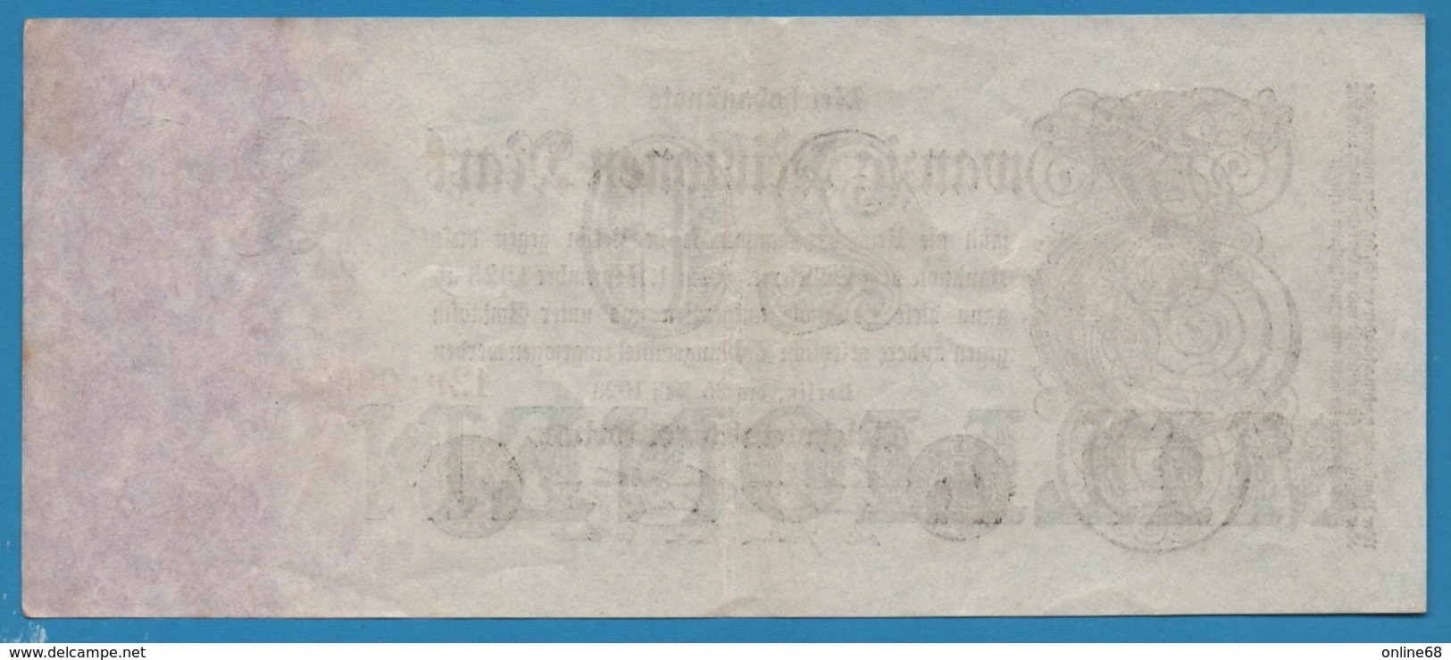 DEUTSCHES REICH 20 Millionen Mark  25.07.1923 Serial# No 12P.086755 KM# 97b - 20 Millionen Mark