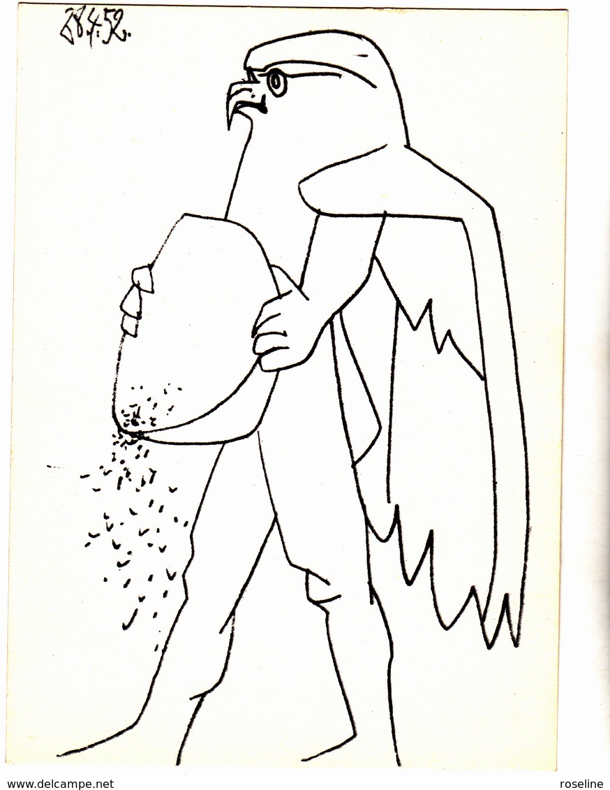 PICASSO  Ed Cercle Art N°1010 - Dessin Pour Guerre Et Paix - Hibou  - CPM 10,5x15 TBE 1970 Neuve - Picasso