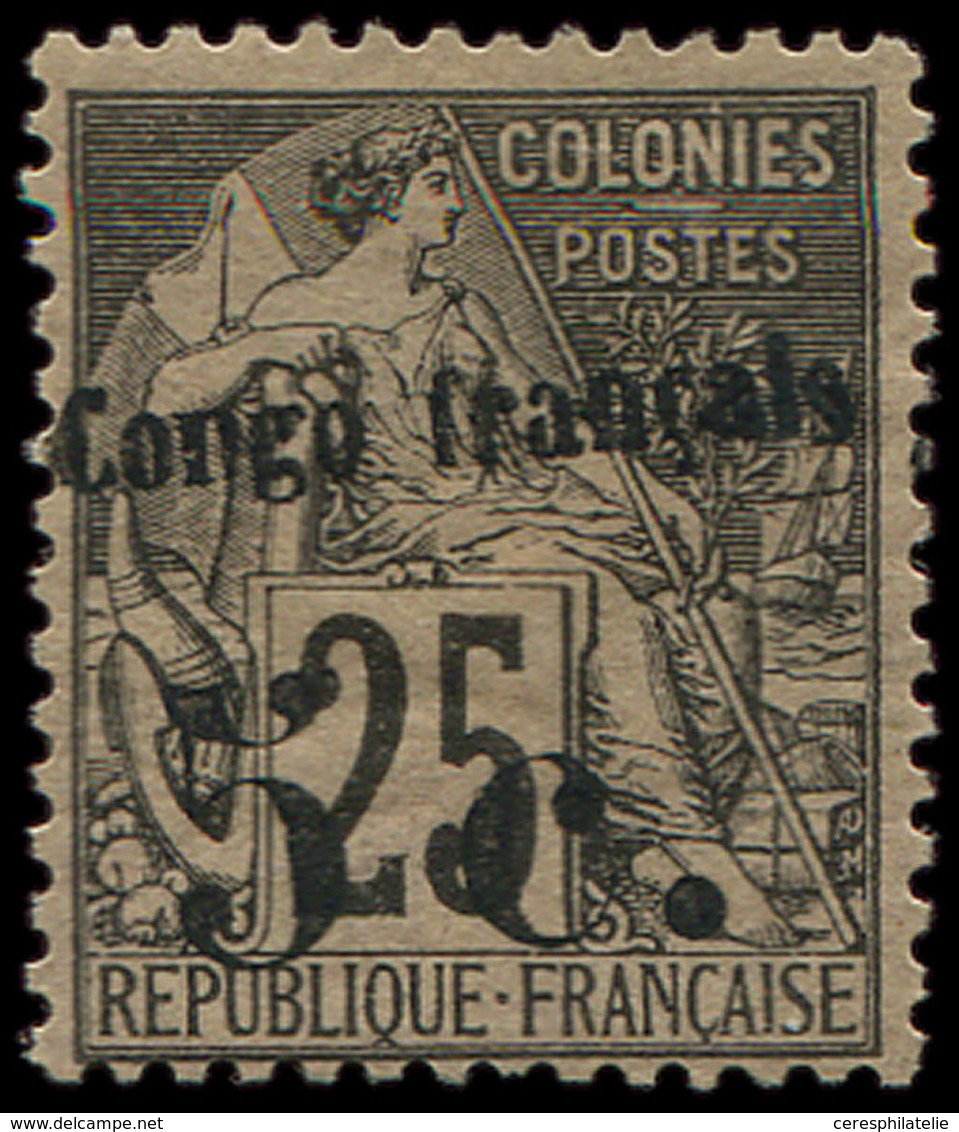 * CONGO 4 : 5c. S. 25c. Noir Sur Rose, T I, TB - Other & Unclassified