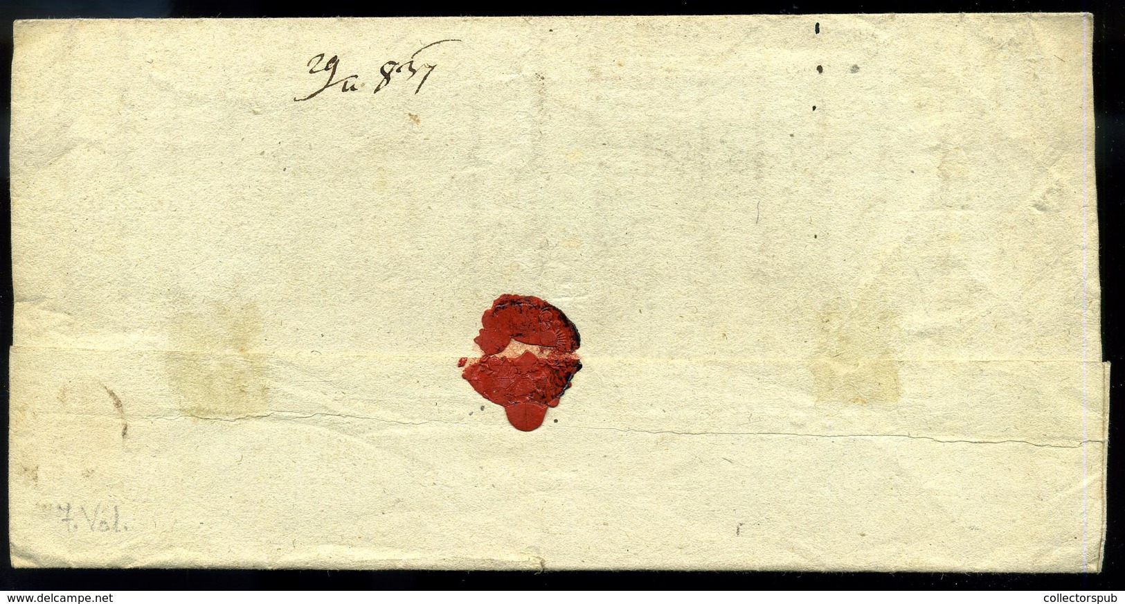 MARCALI 1837. Levél, Tartalommal, Javított Portózással Pécsre Küldve  /  Letter , Cont. Fixed Postage Due To Pécs - ...-1867 Préphilatélie