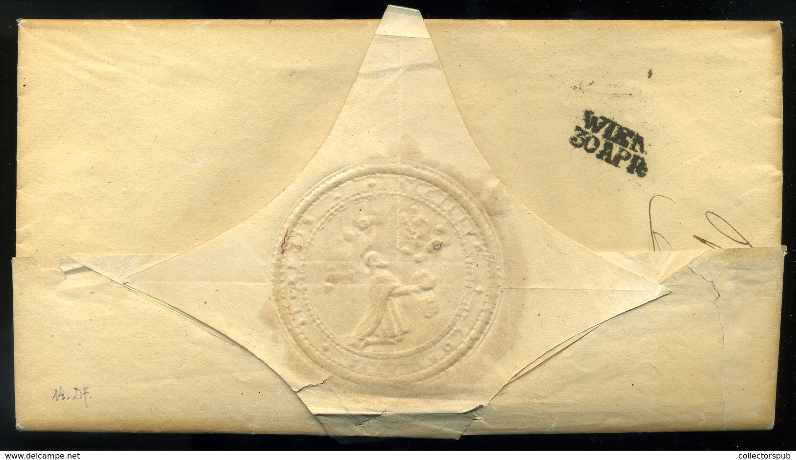 SZÉKESFEHÉRVÁR 1834. Dekoratív Ex Offo Levél, Tartalommal Bécsbe Küldve  /  Decorative Official Letter, Cont. To Vienna - ...-1867 Préphilatélie