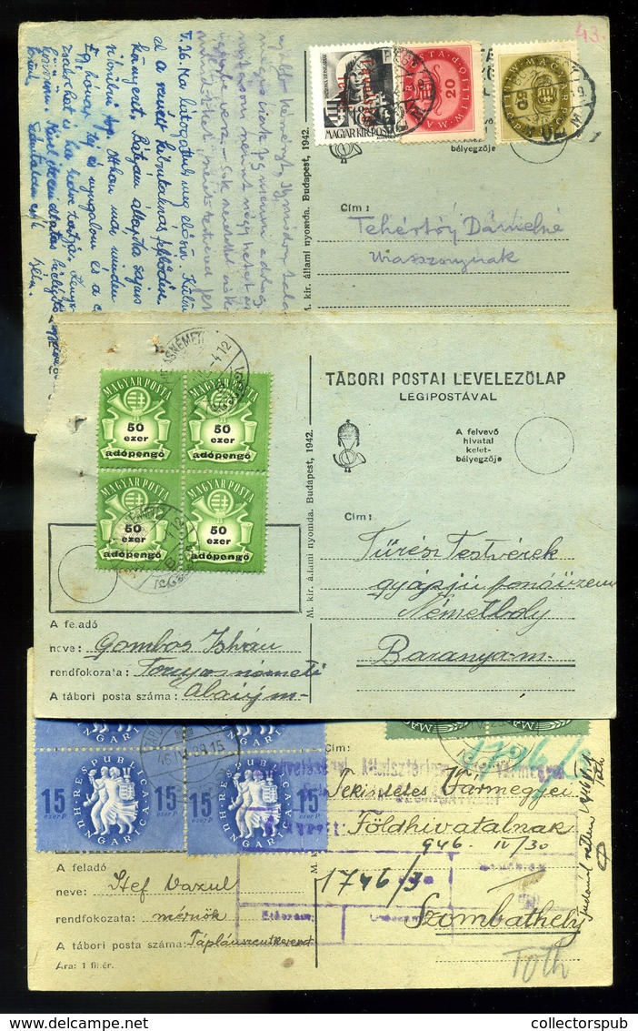 1946. II. INFLÁCIÓ 5db Levelezőlap  /  II INFLATION 5 P.cards - Lettres & Documents