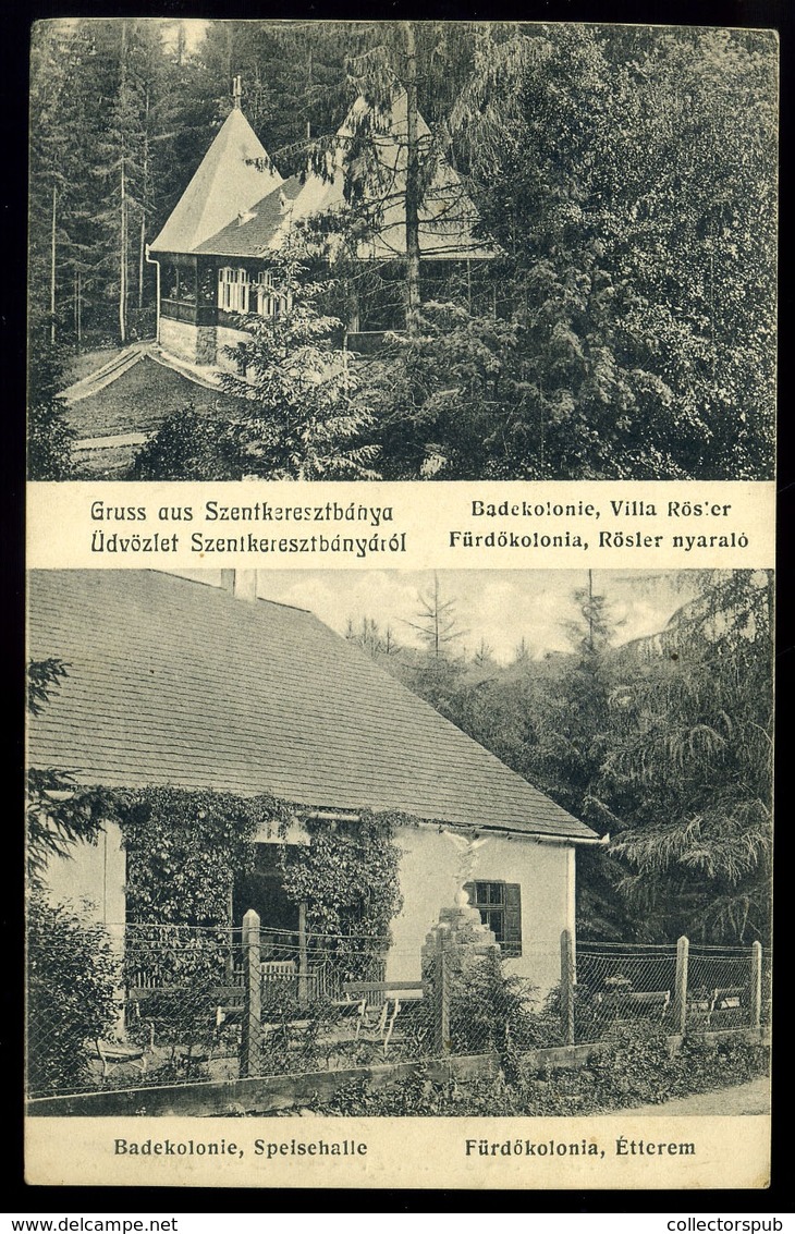 SZENTKERESZTBÁNYA 1914. Fürdő, Régi Képeslap  /   Bath, Vintage Pic. P.card - Hongrie