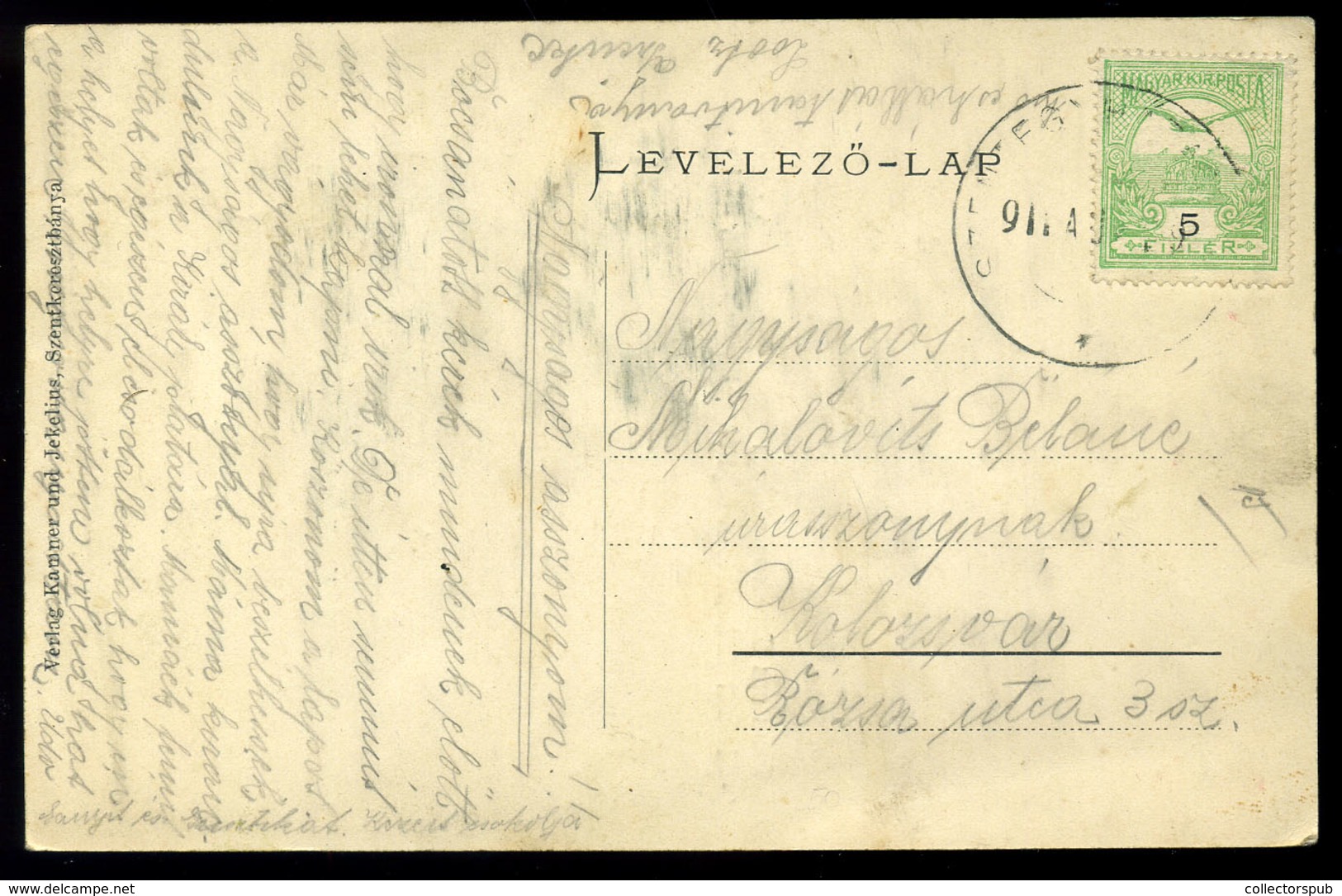 SZENTKERESZTBÁNYA 1914. Fürdő, Régi Képeslap  /   Bath, Vintage Pic. P.card - Hongrie