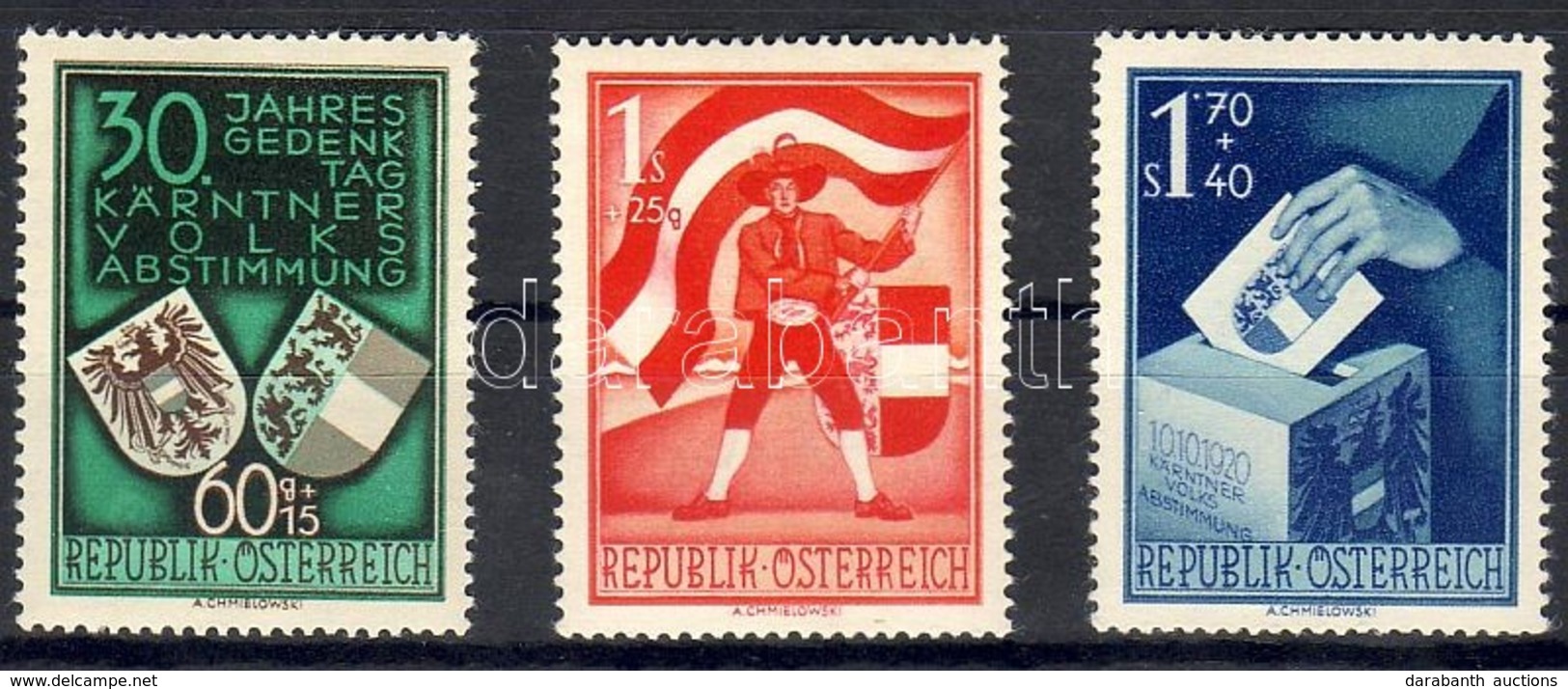 ** 1950 Karinthiai Népszavazás / Volksabstimmung Mi 952-954 (Mi.EUR 160.-) - Other & Unclassified
