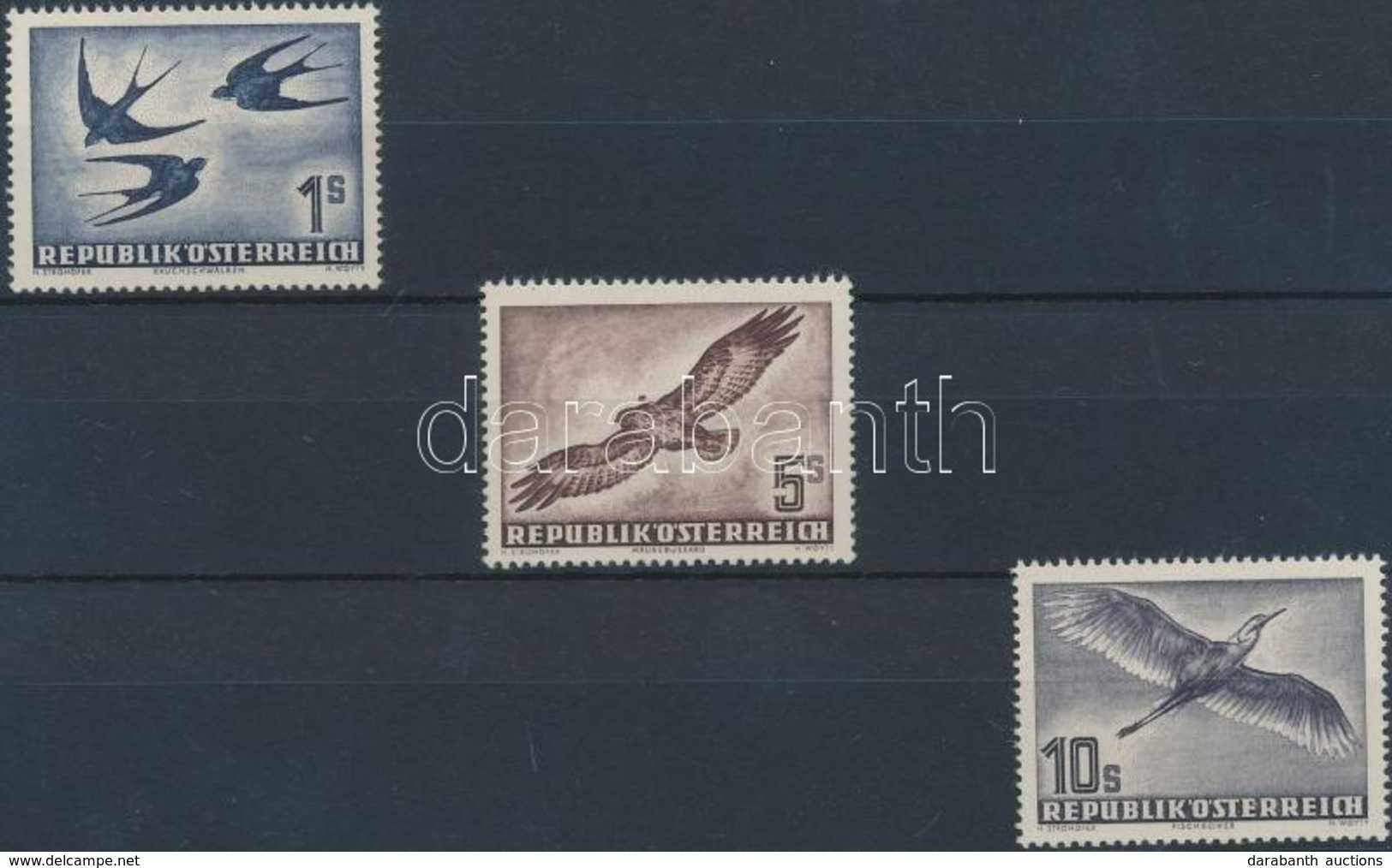 ** 1953 Madarak Sor 3S Nélkül Mi 984-987 (Mi 985 Hiányzik) - Other & Unclassified