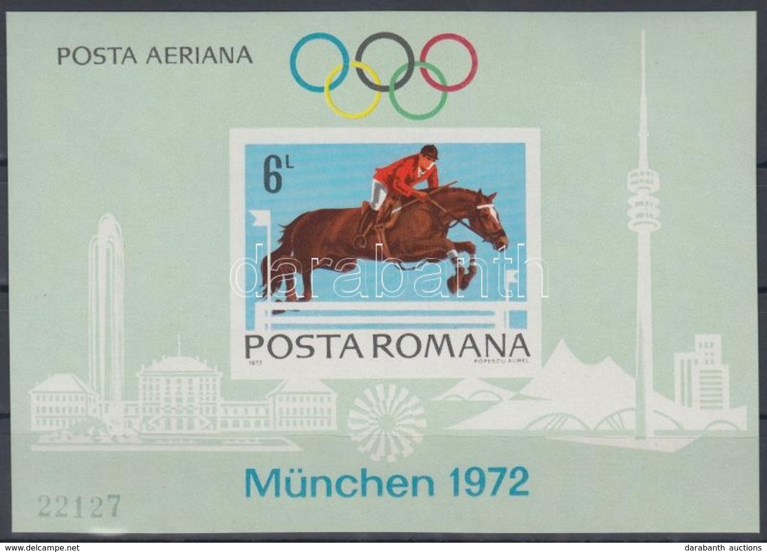 ** 1972 Müncheni Nyári Olimpia Blokk Mi 94 - Autres & Non Classés