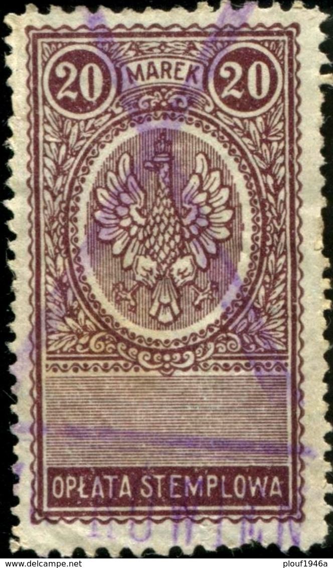 1921 Timbre Fiscal  Oplata Stemplowa (   20 Marek) - Fiscales