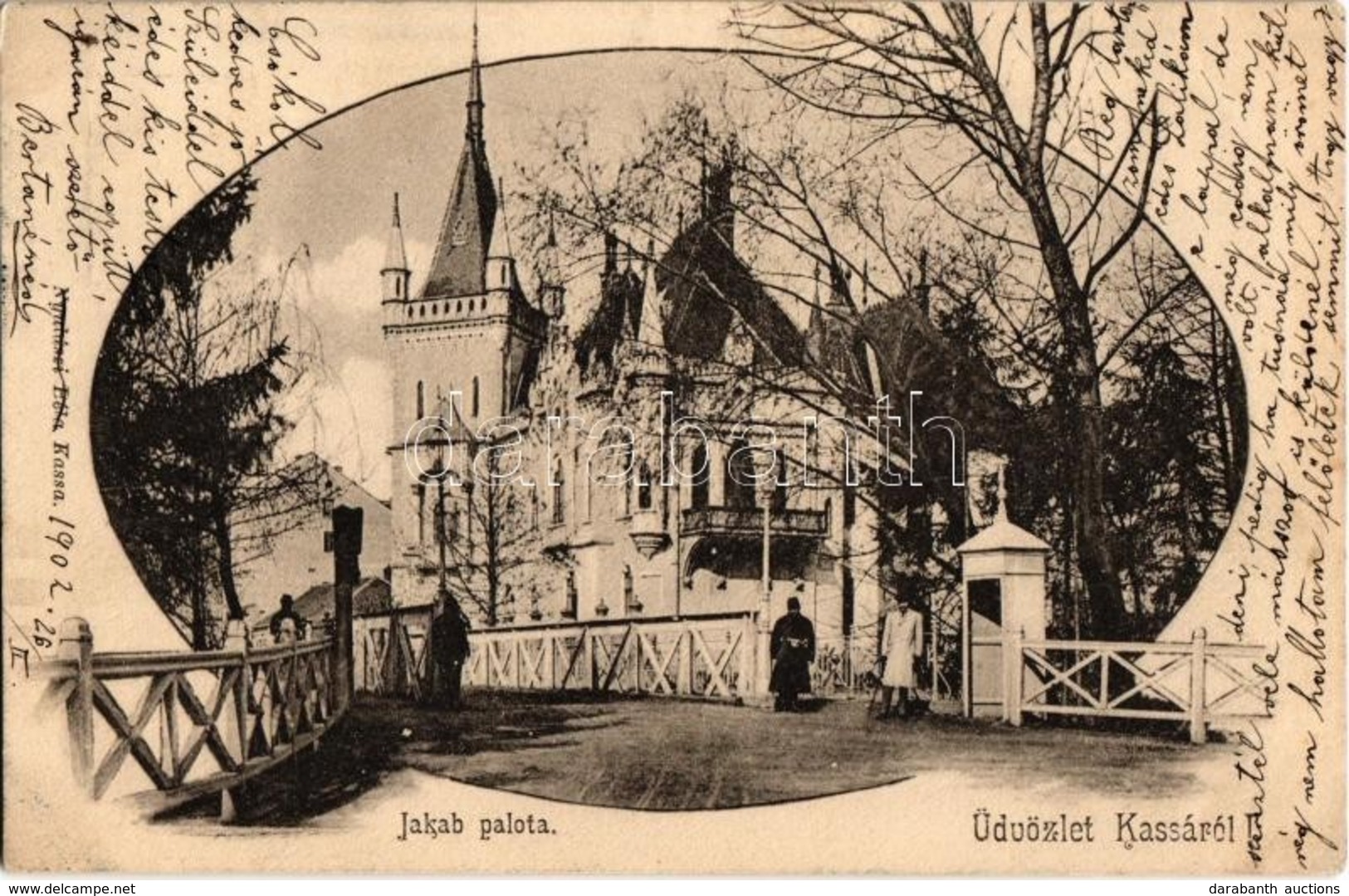 T2 1902 Kassa, Kosice; Jakab Palota (Jakab Árpád építész Magánlaka). Kiadja Nyulászi Béla / Jakabov Palác / Architect's  - Non Classés