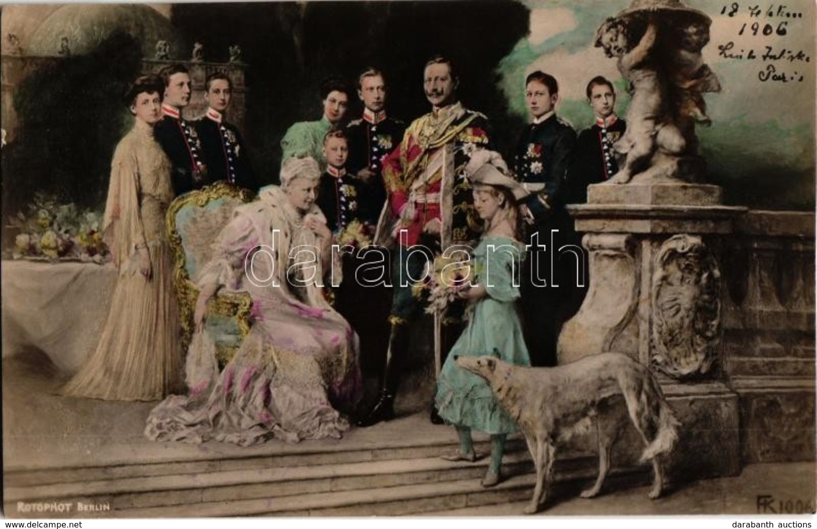 T2 1905 German Royal Family With Wilhelm II, Augusta Victoria Of Schleswig-Holstein And Their Children - Non Classés