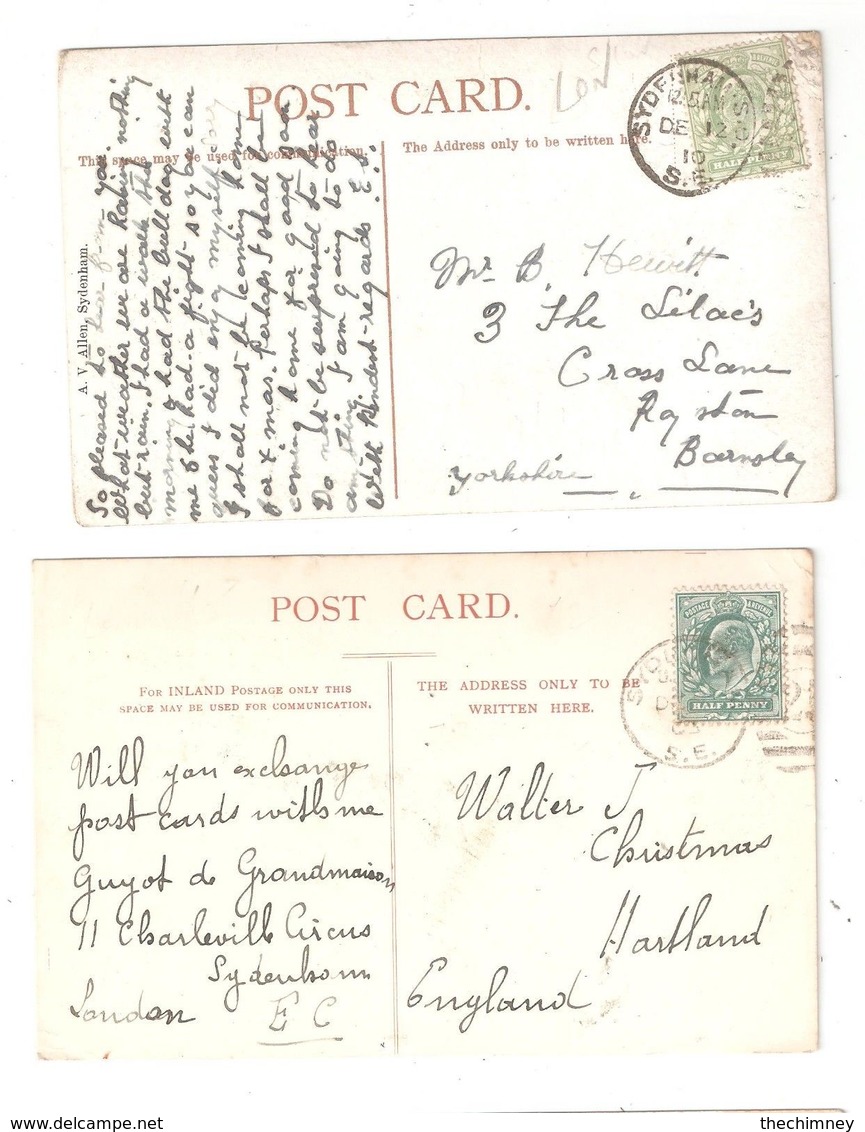 TWO NORTHWOOD OLD POSTCARDS BOTH USED WITH STAMPS PARADE & WESTOW HILL - Londen - Buitenwijken