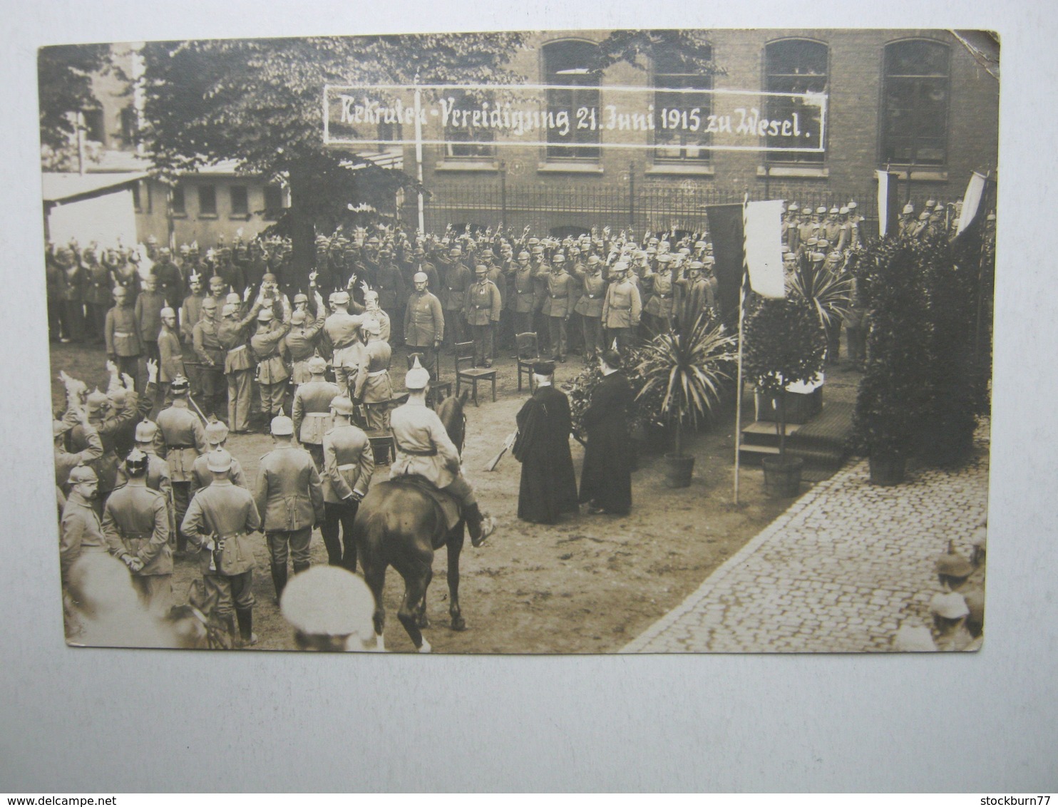 WESEL , Rekrutenvereidigung , Seltene Karte Um 1915 - Wesel