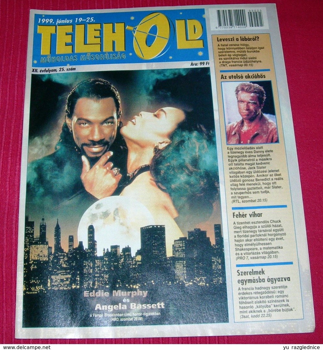 Eddie Murphy And Angela Bassett TELEHOLD Hungarian June 1999 VERY RARE - Magazines