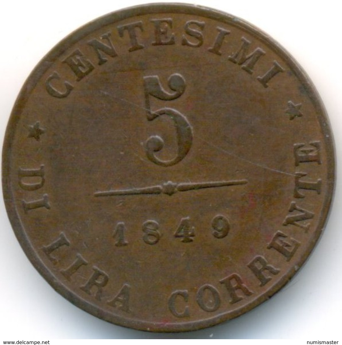 VENEZIA , 5 CENTESIMI 1849 ZV - Venise