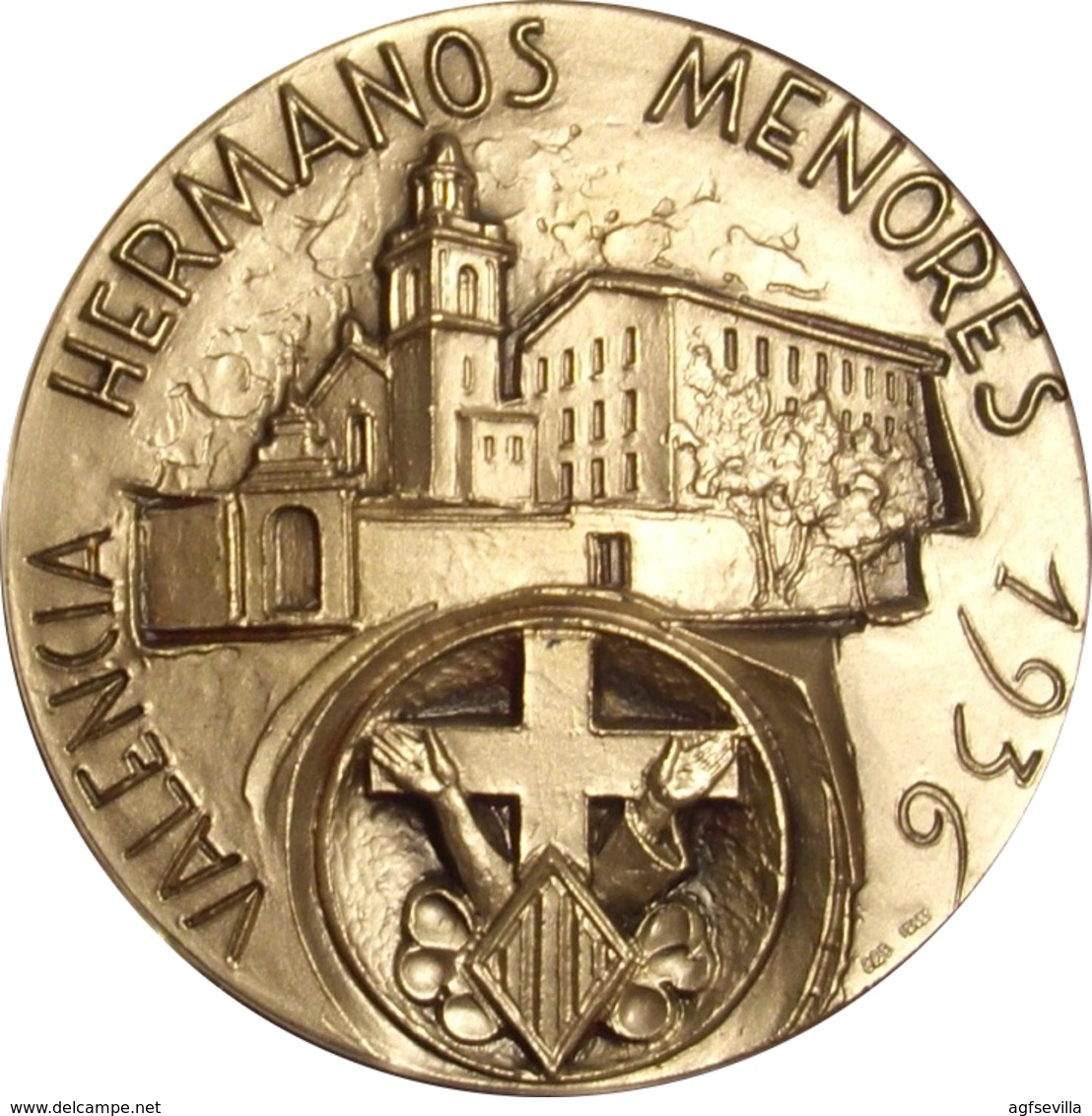 MEDALLA BEATIFICACIÓN MÁRTIRES HERMANOS MENORES FRANCISCANOS. VALENCIA 2001. METACRILATO. ESPAGNE. SPAIN MEDAL - Professionali/Di Società