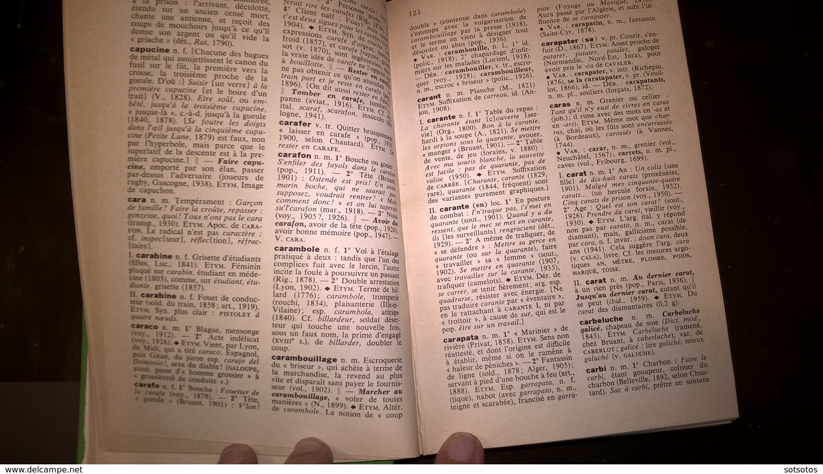 DICTIONNAIRE DES ARGOTS par Gaston ESNAULT, Ed. LAROUSSE Paris 1965  avec 644 pgs, en très bon état - rare livre