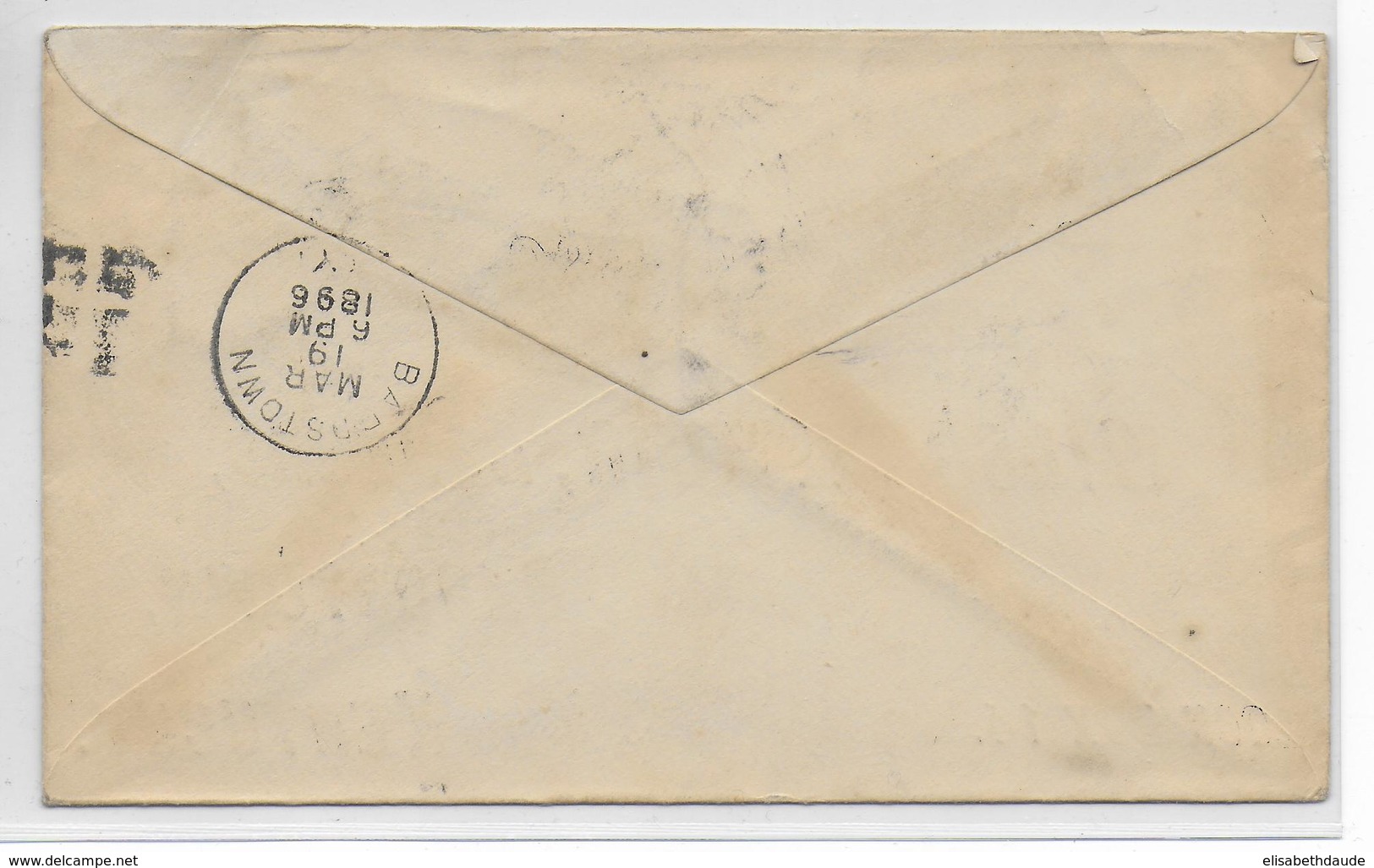 USA - 1896 - ENVELOPPE ENTIER POSTAL Avec REPIQUAGE De CLERMONT => BARDSTOWN KENTUCKY - ...-1900