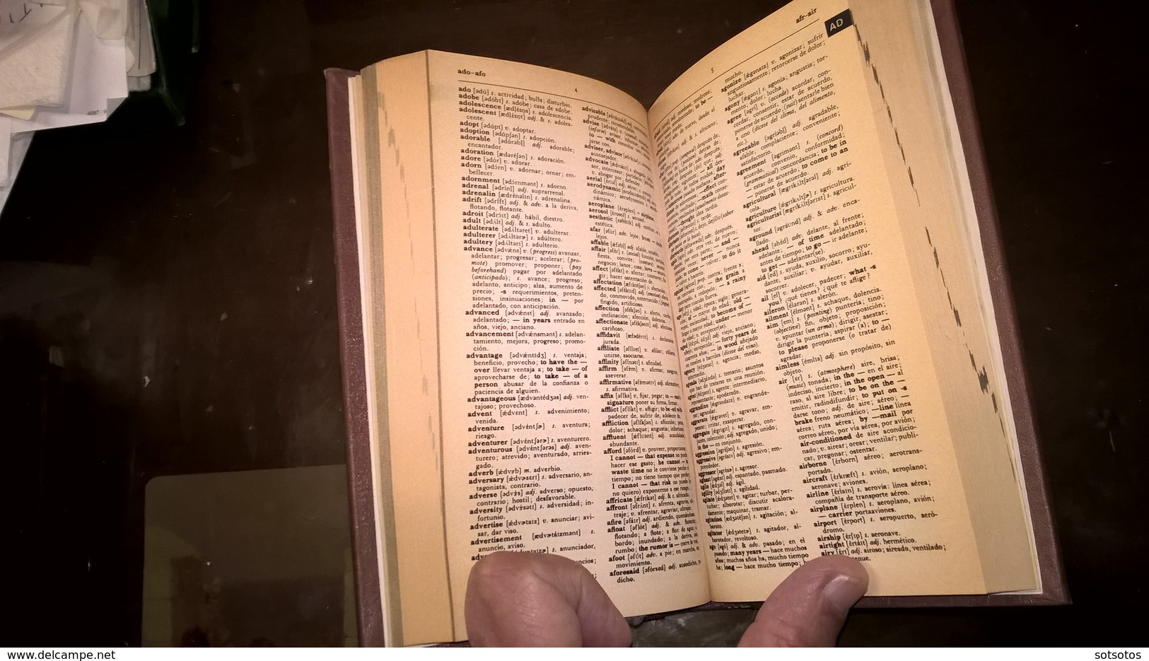 SPANISH-ENGLISH  ENGLISH-SPANISH DICTIONARY Ed. POCKET BOOKS (New York 1975) - Half Leather Bound  - 234 Pages IN EXCELL - Dictionnaires