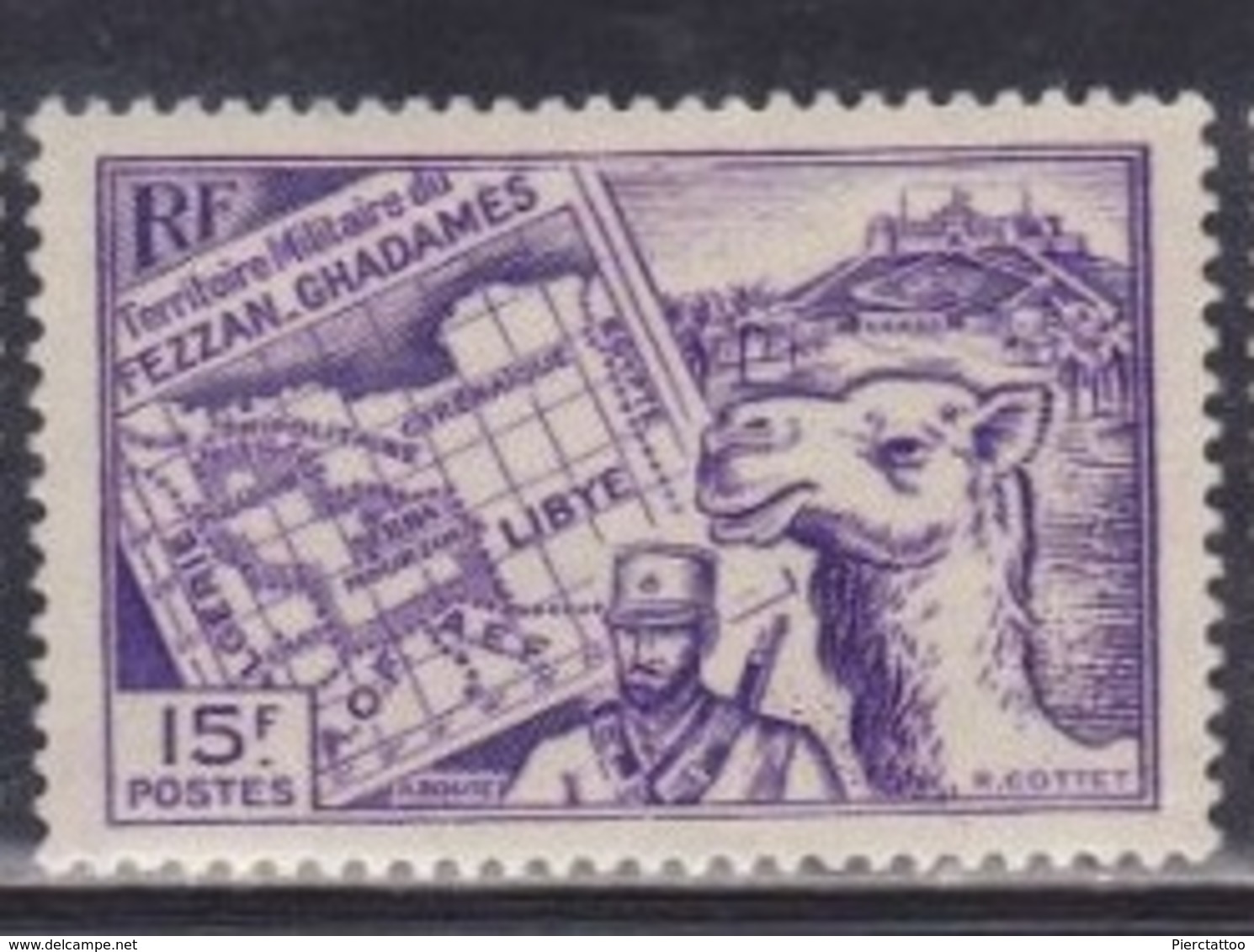 Territoire Militaire (Chameau) - France (ex-colonies & Protectorats) Fezzan - 1946 - YT 38 - Unused Stamps