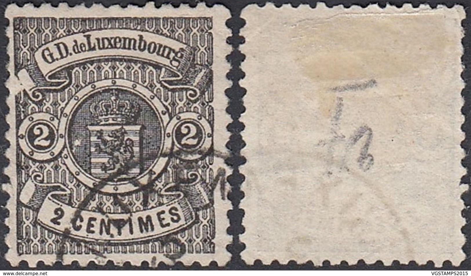 Luxembourg 1875 - Timbre Obliteré.  Pri Fix Nr. 27 -Curiositée (EB) DC-2847 - Andere & Zonder Classificatie