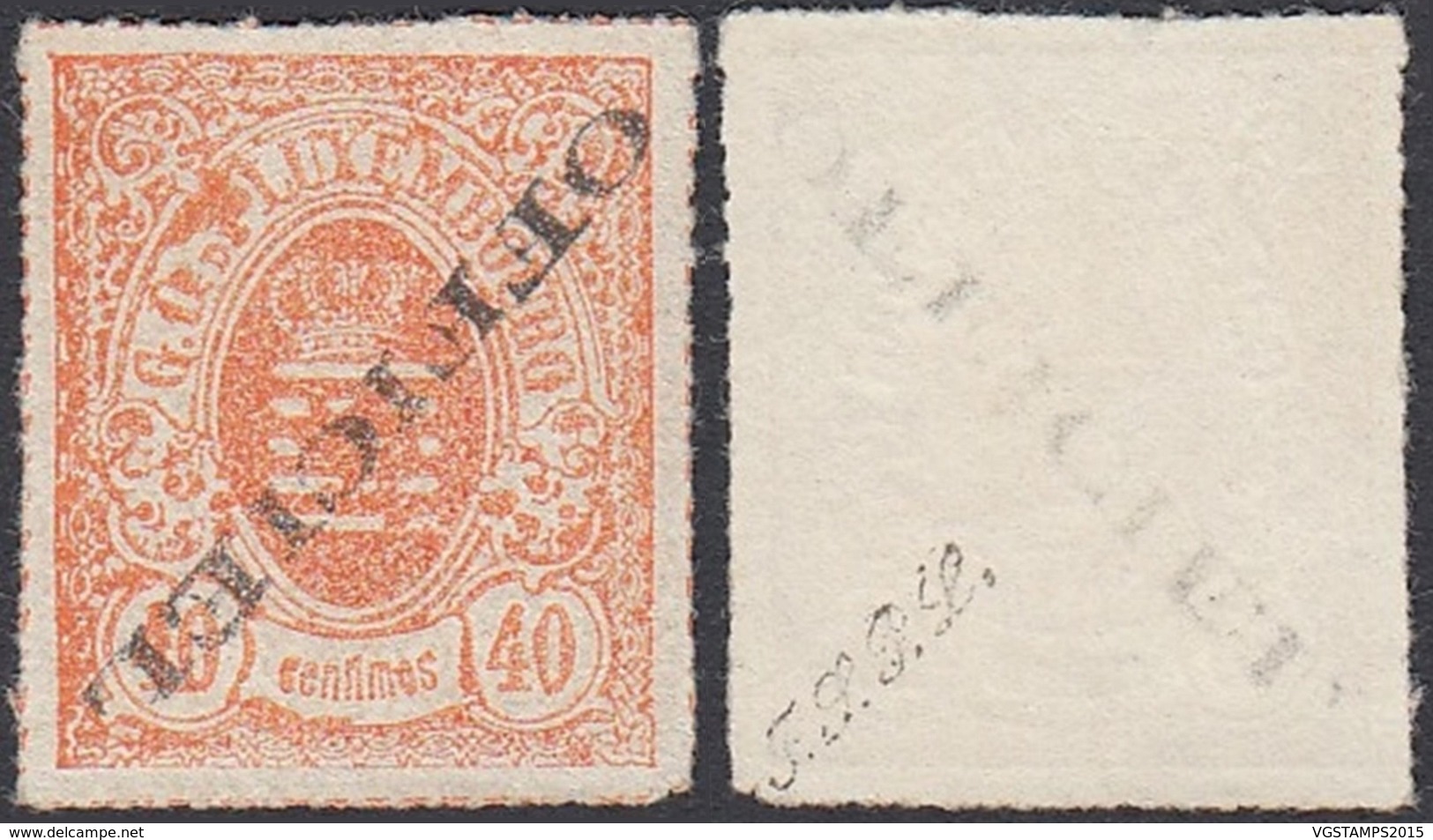 Luxembourg 1875 - Timbre Obliteré.  Pri Fix Nr. 8 B "Vermillon".  (EB) DC-2849 - Autres & Non Classés