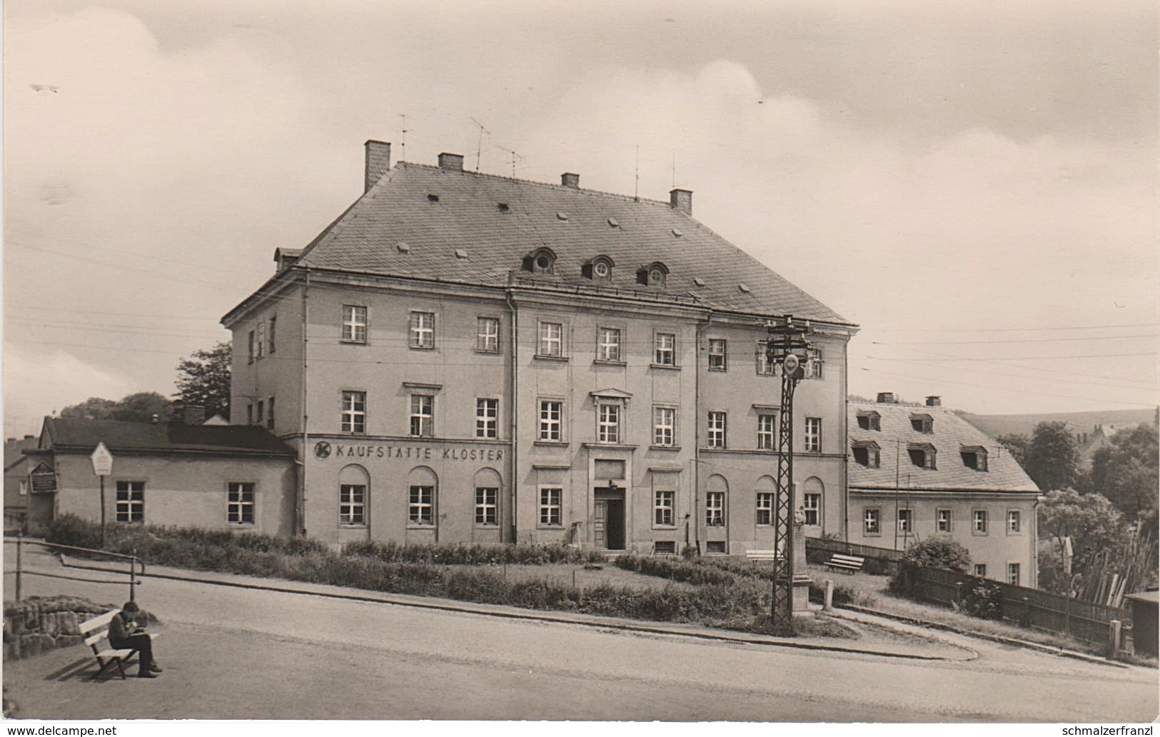 AK Grünhain Konsum Kaufstätte Kloster Beierfeld Aue Schwarzenberg Lauter Bernsbach Elterlein Schwarzbach Erzgebirge DDR - Grünhain