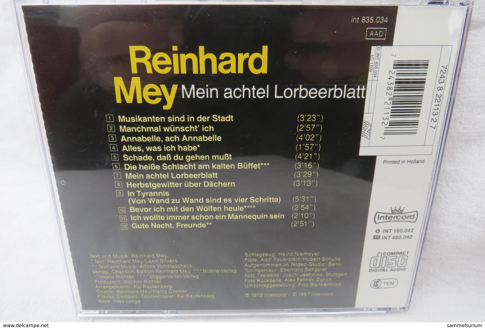 CD "Reinhard Mey" Mein Achtel Lorbeer-Blatt - Autres - Musique Allemande