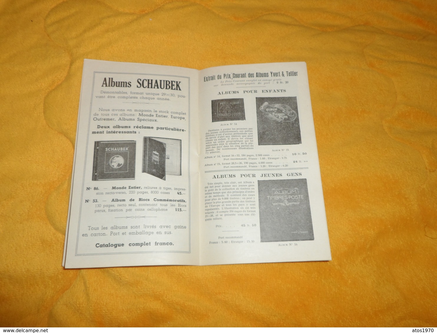 PETIT CATALOGUE ANCIEN DE 1939..MAISON E. PAVOILLE PARIS 9e..COLLECTIONS D'OCCASION, PAQUETS TOUS PAYS... - Catalogues For Auction Houses