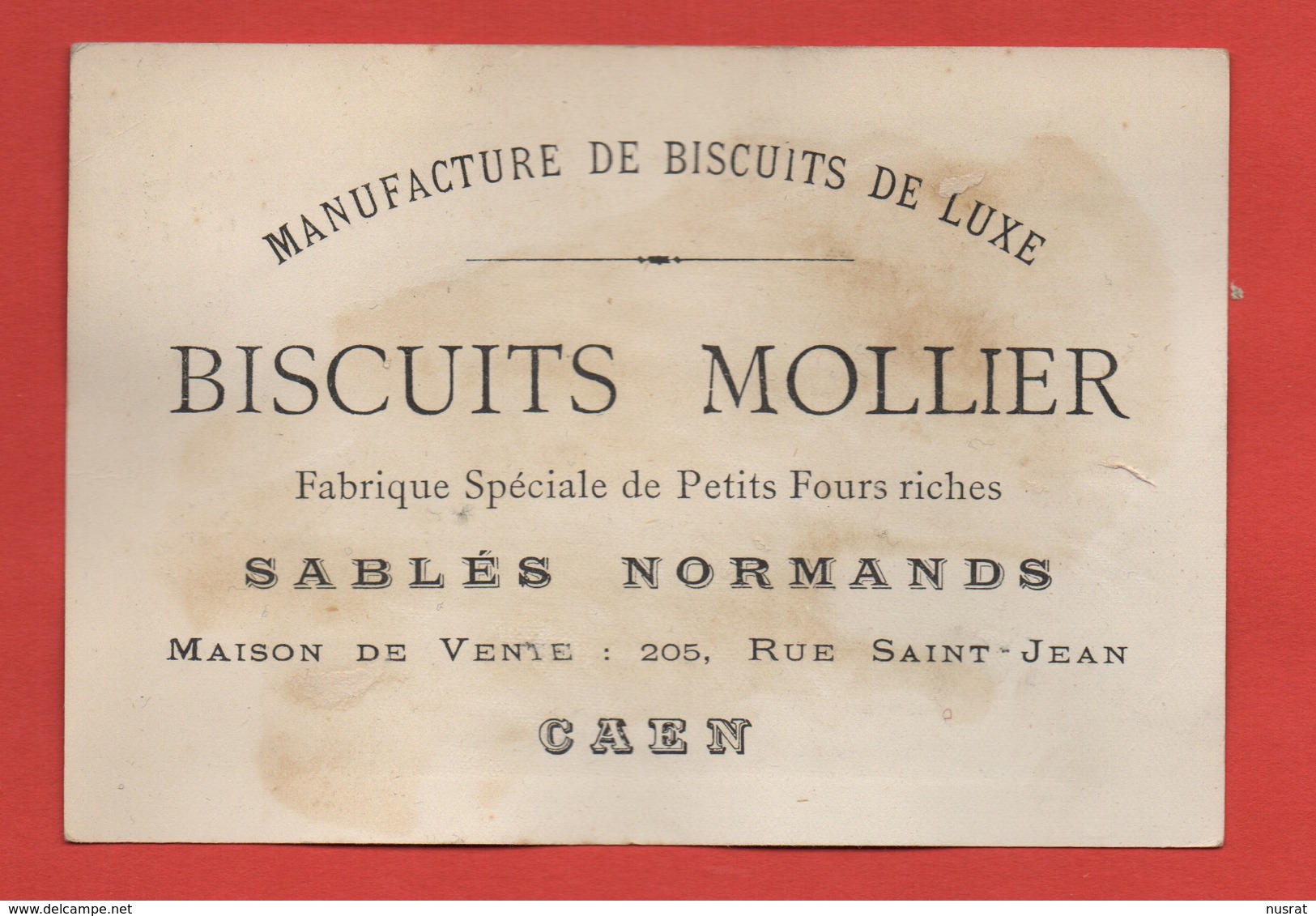 Caen, Biscuits Mollier, Chromo Grand Format, Ornithologie, Etourneau Vulgaire, Illustrateur G. Fanty Lescure - Andere & Zonder Classificatie