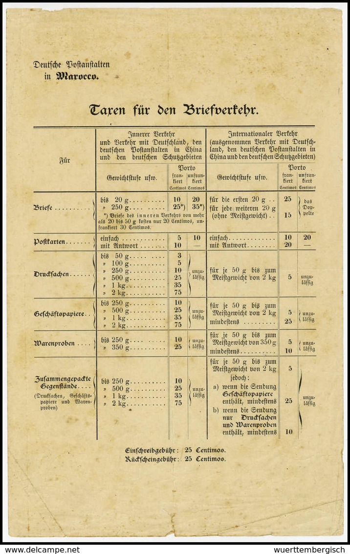 Beleg Deutsche Auslandspost Marokko - Andere & Zonder Classificatie