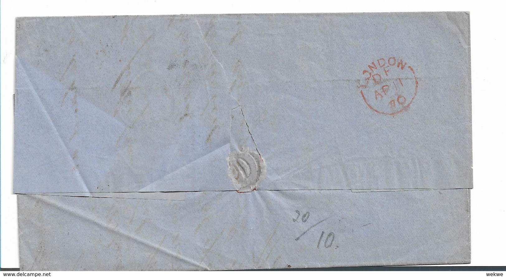 GBV016 / GROSSBRITANNIEN - 4 Pence Pl. 11 1870 Auf Brief Von Liverpool Nach Paris - Covers & Documents