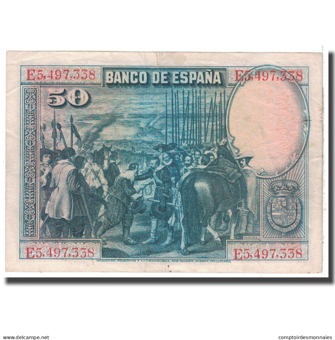 Billet, Espagne, 50 Pesetas, 1928, 1928-08-15, KM:75b, TB - 50 Peseten