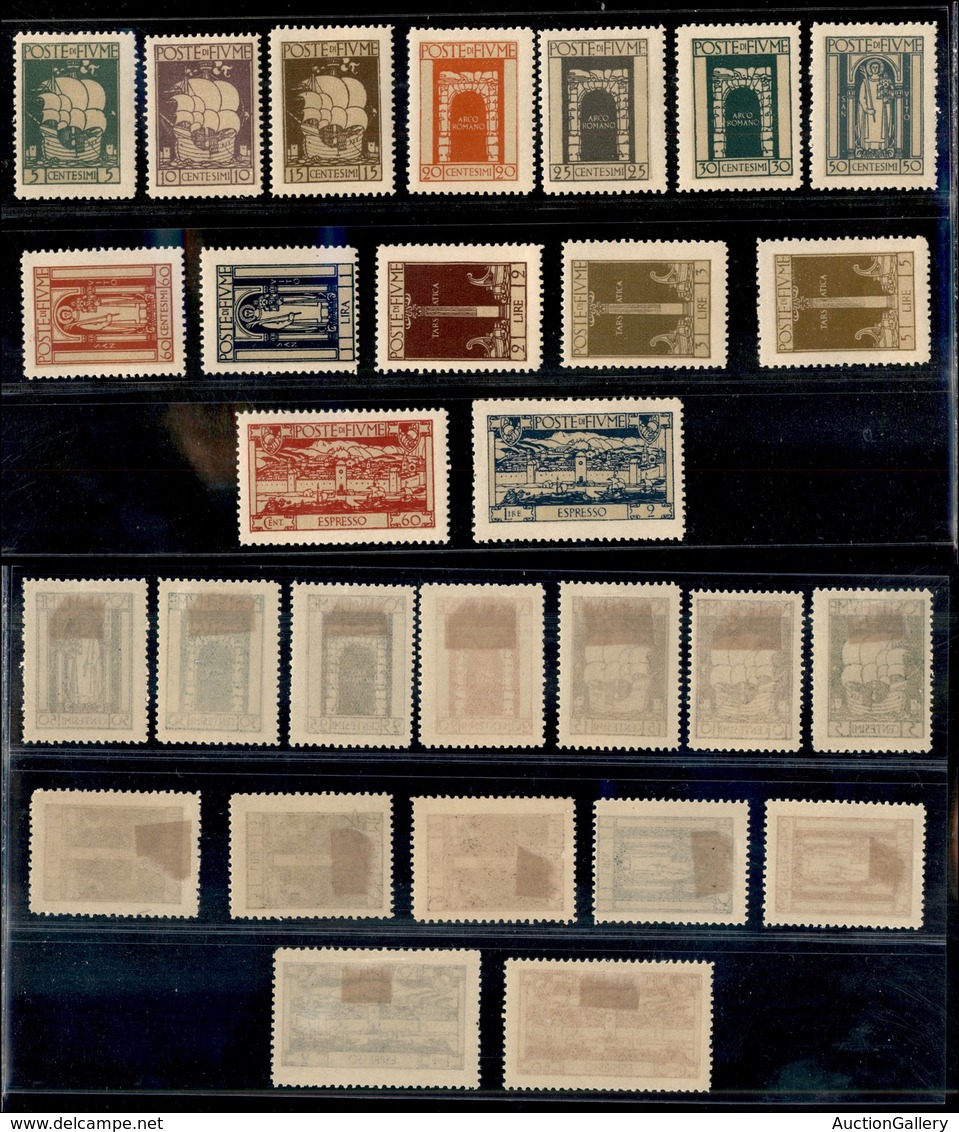 OCCUPAZIONI - FIUME - 1923 - S. Vito (190/201 + 7/8 Espressi) - Serie Completa - Gomma Originale (330) - Autres & Non Classés