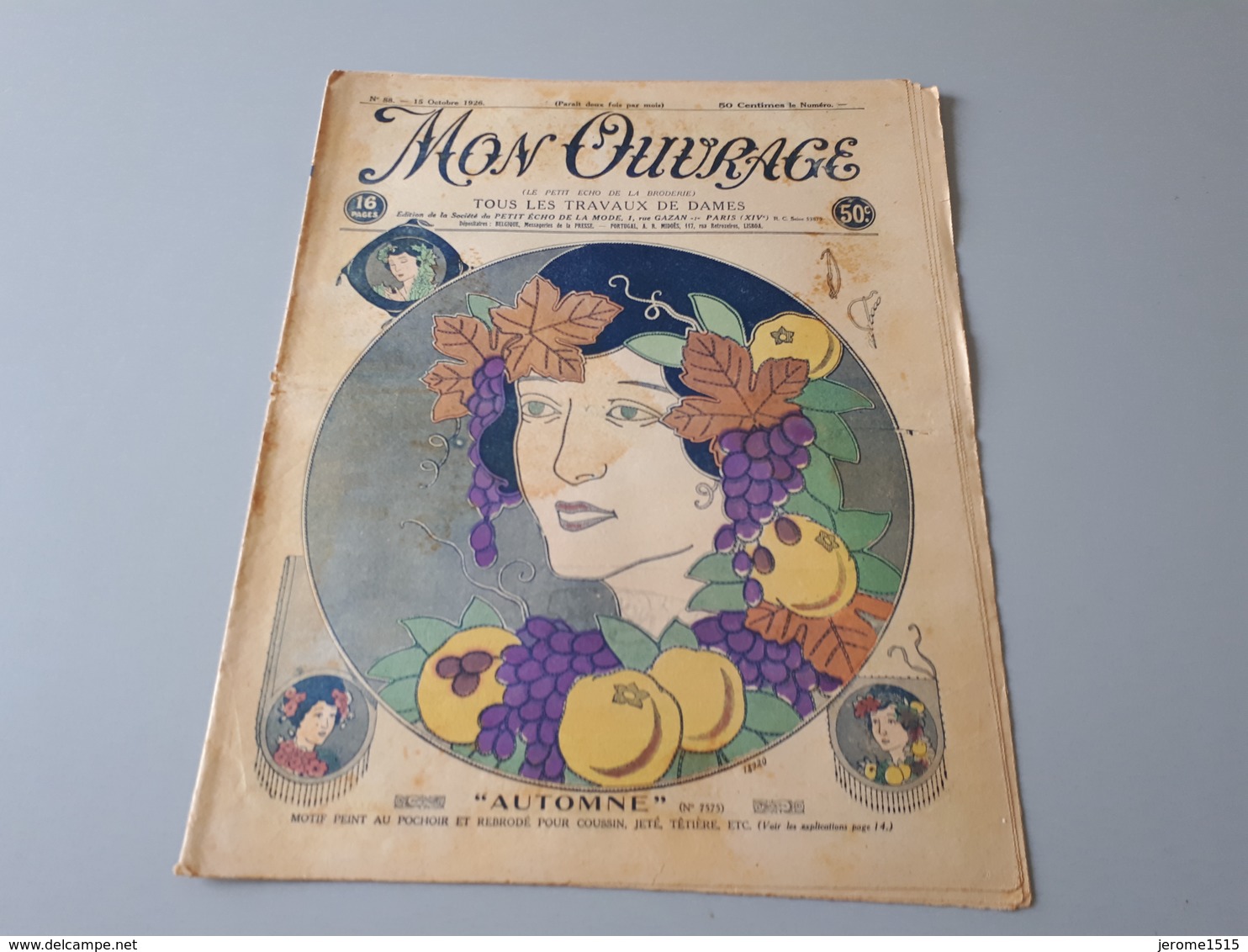 Revue Ancienne Broderie Mon Ouvrage 1926 N° 88  & - Magazines & Catalogs