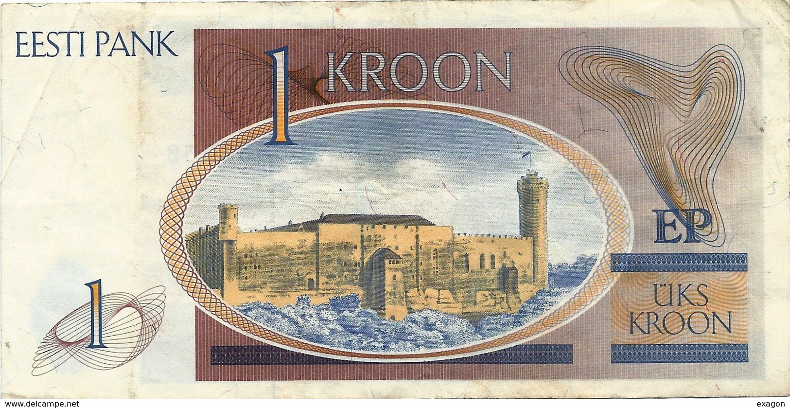 Banconota Da   1  KROONI  ESTONIA - Anno 1992. - Estonie