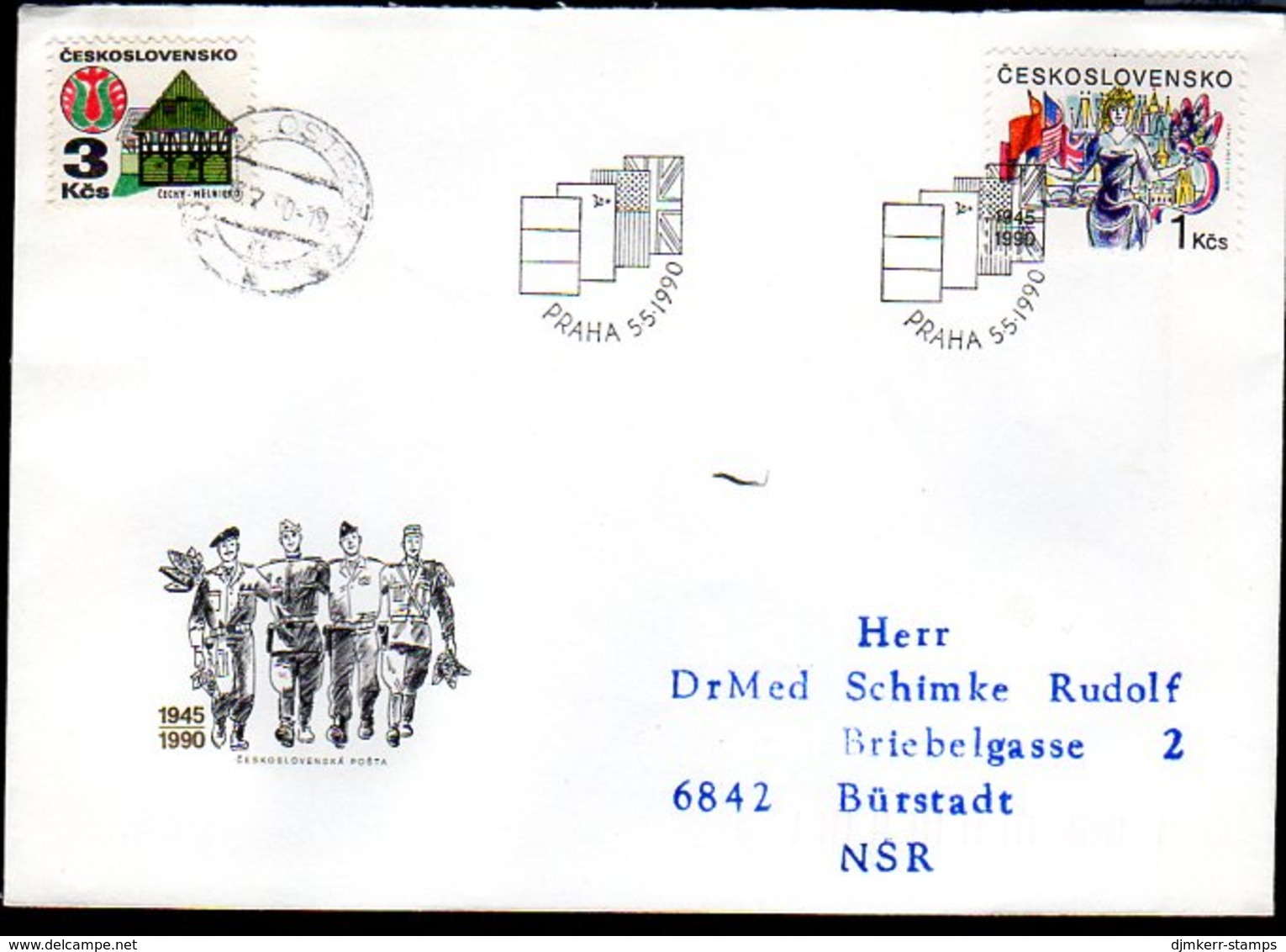 CZECHOSLOVAKIA 1990 Liberation Anniversary FDC   Michel 3047 - FDC