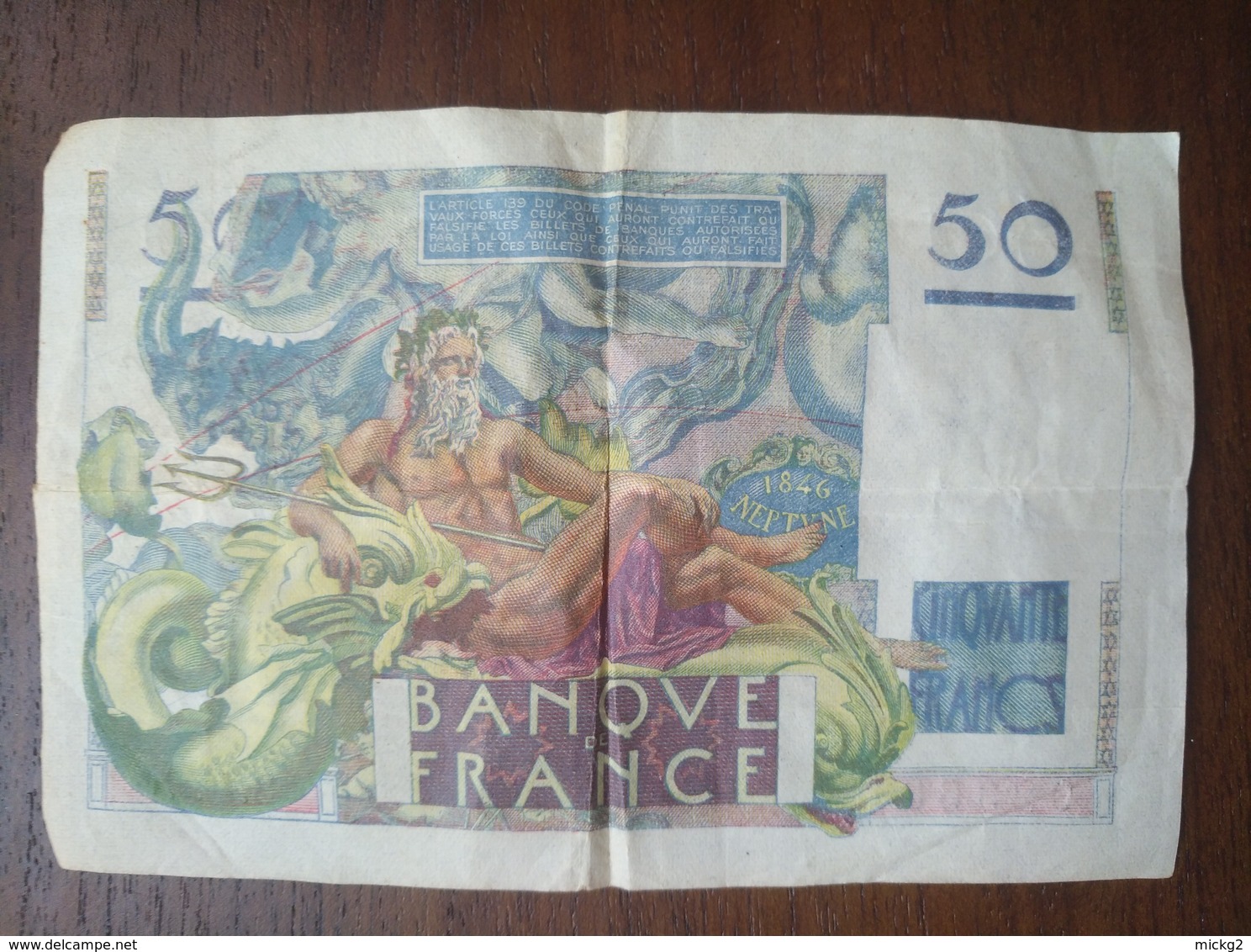 France BILLET 50 FRANCS 1951 - 50 F 1946-1951 ''Le Verrier''