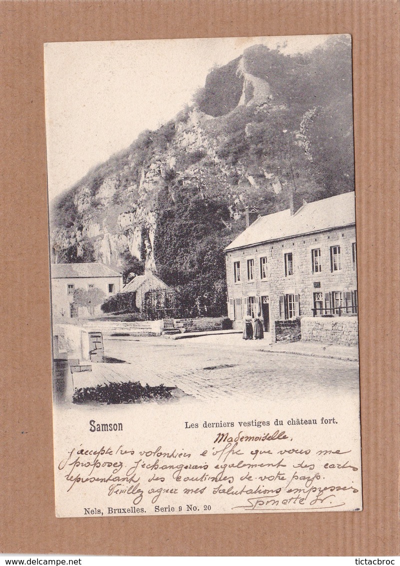 CPA Belgique, Samson, Les Derniers Vestiges Du Château Fort, Nells, Bruxelles, Série 9 N°20, Carte Précurseur - Andenne