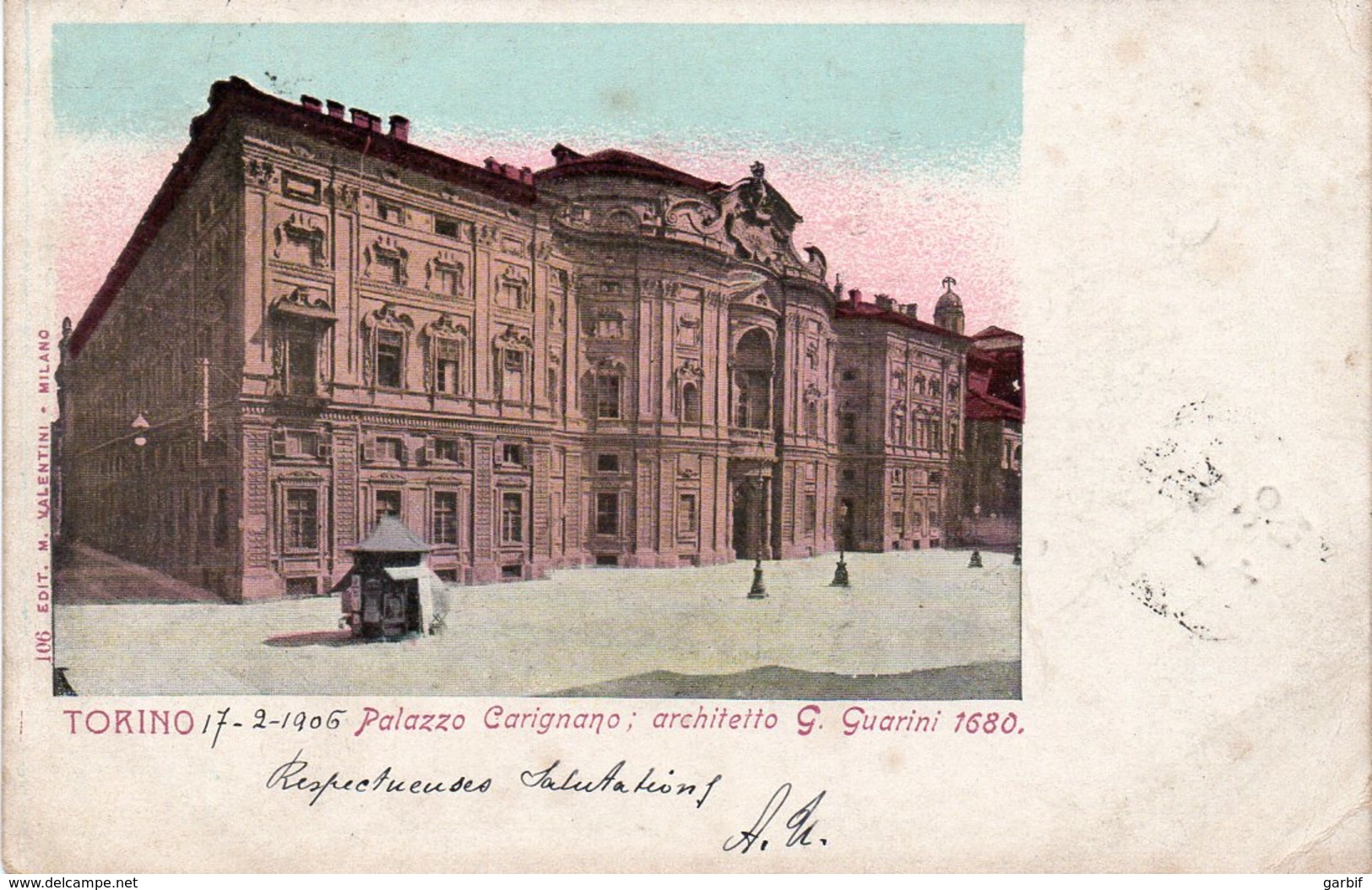 Torino - Palazzo Carignano - Fp Vg1906 - Palazzo Carignano