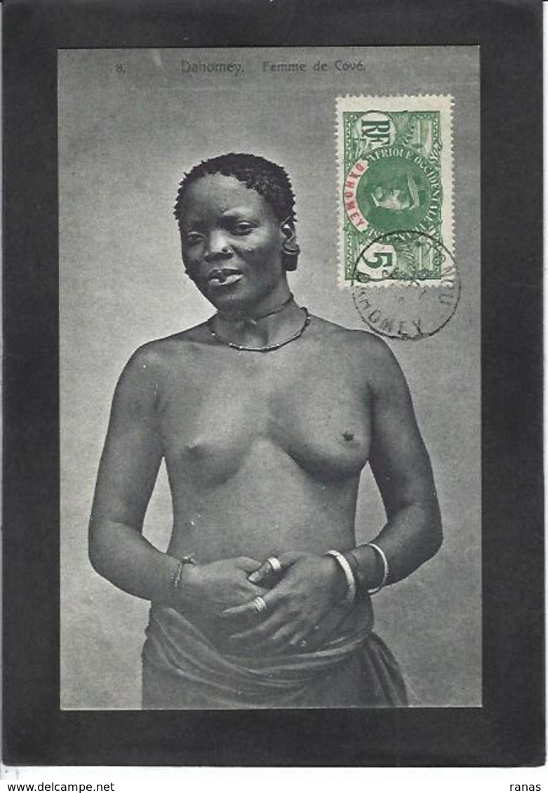 CPA DAHOMEY Afrique Noire Cové Timbré Non Circulé Nu Féminin Femme Nue - Dahomey