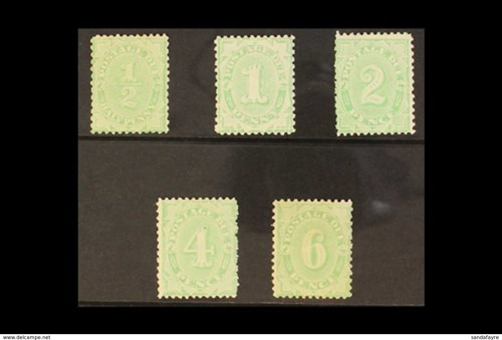 POSTAGE DUES  1907 Complete Set, Chalk Surfaced Paper, Wmk Crown Over Double Lined A, SG D53/7, Fine To Very Fine, 6d Wi - Other & Unclassified