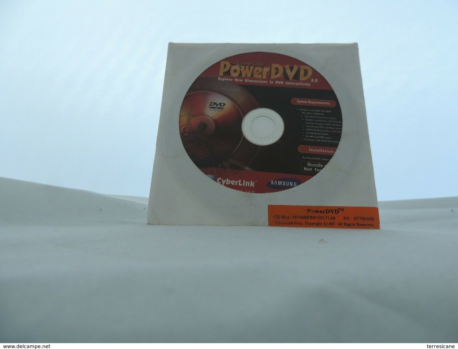 POWERDVD CYBERLINK 3.0 DVD VIDEO SAMSUNG - CD