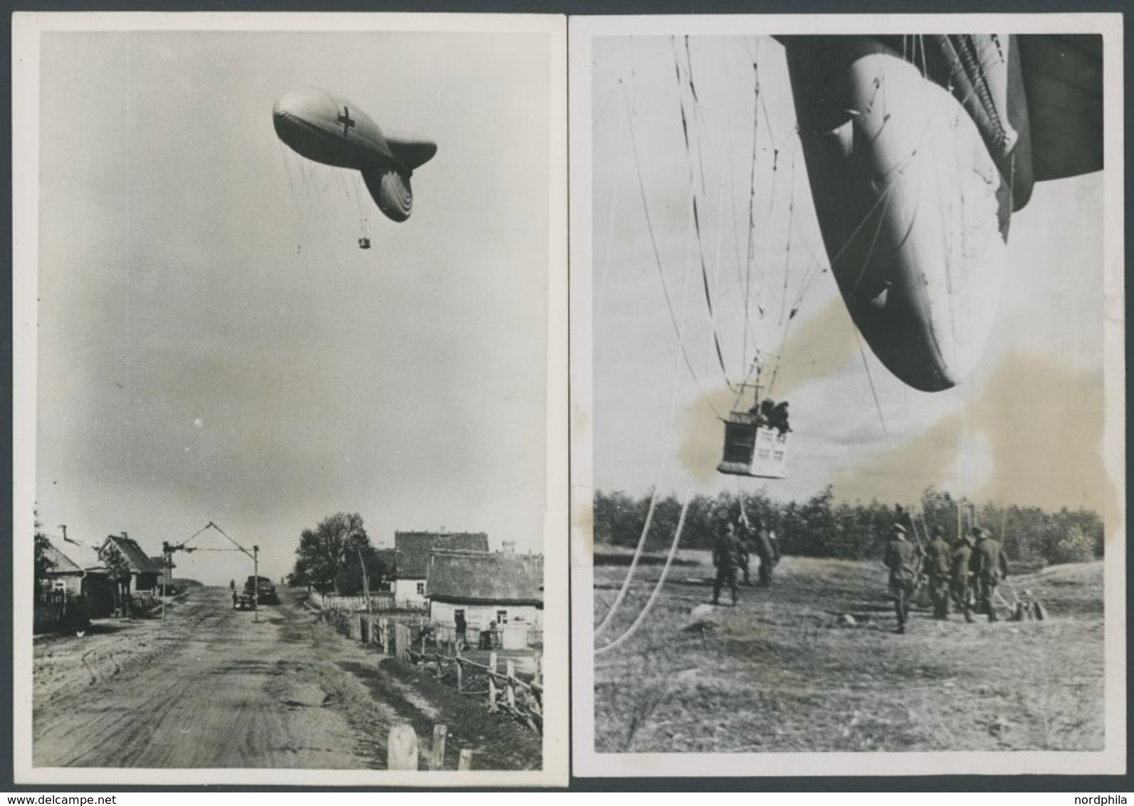 1941, Deutsche Luftwaffe: 5 Fesselballon Einsatzfotos Von Kriegsberichterstattern, Pracht -> Automatically Generated Tra - Sonstige & Ohne Zuordnung